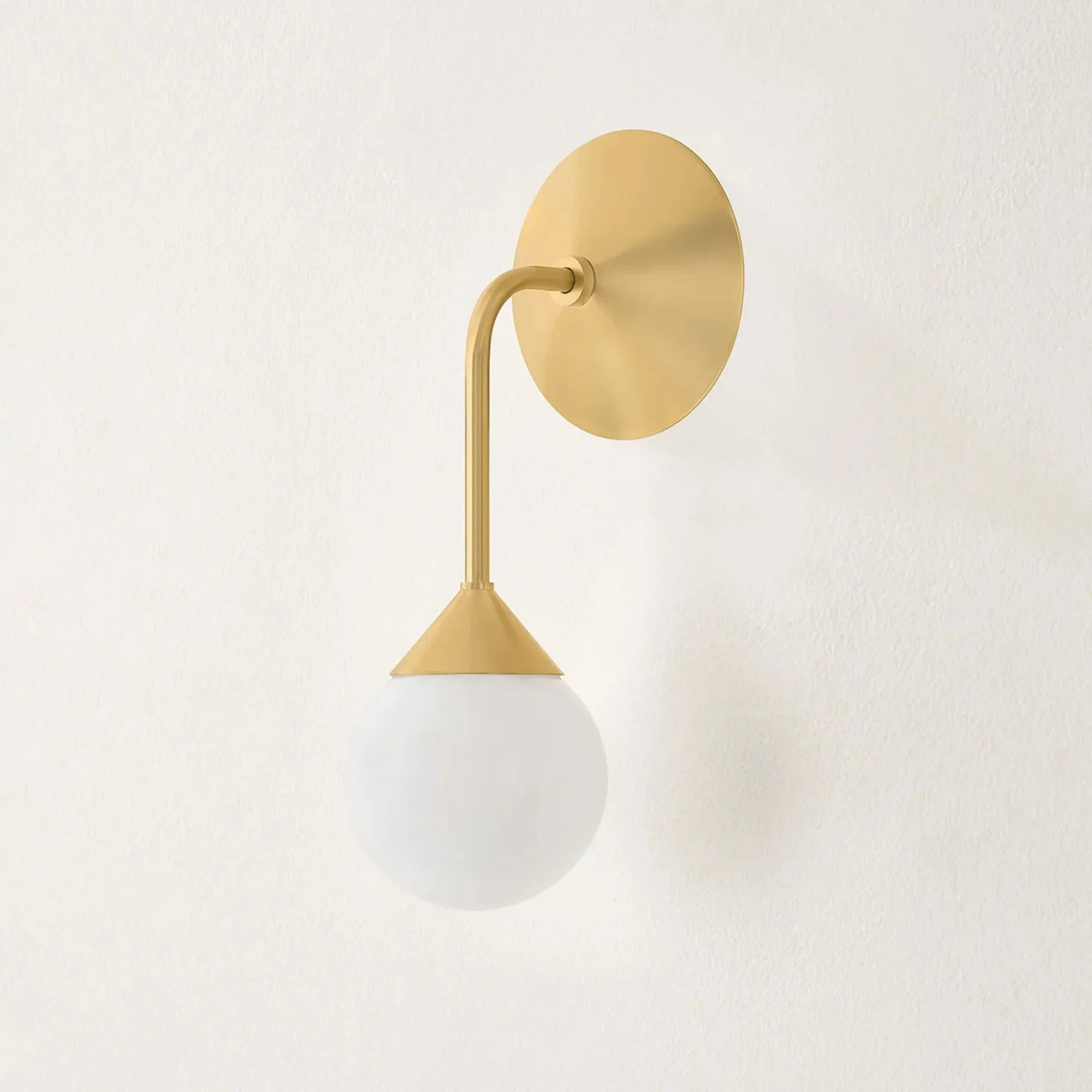 Natasha 12" LED Wall Sconce, Aged Brass Finish