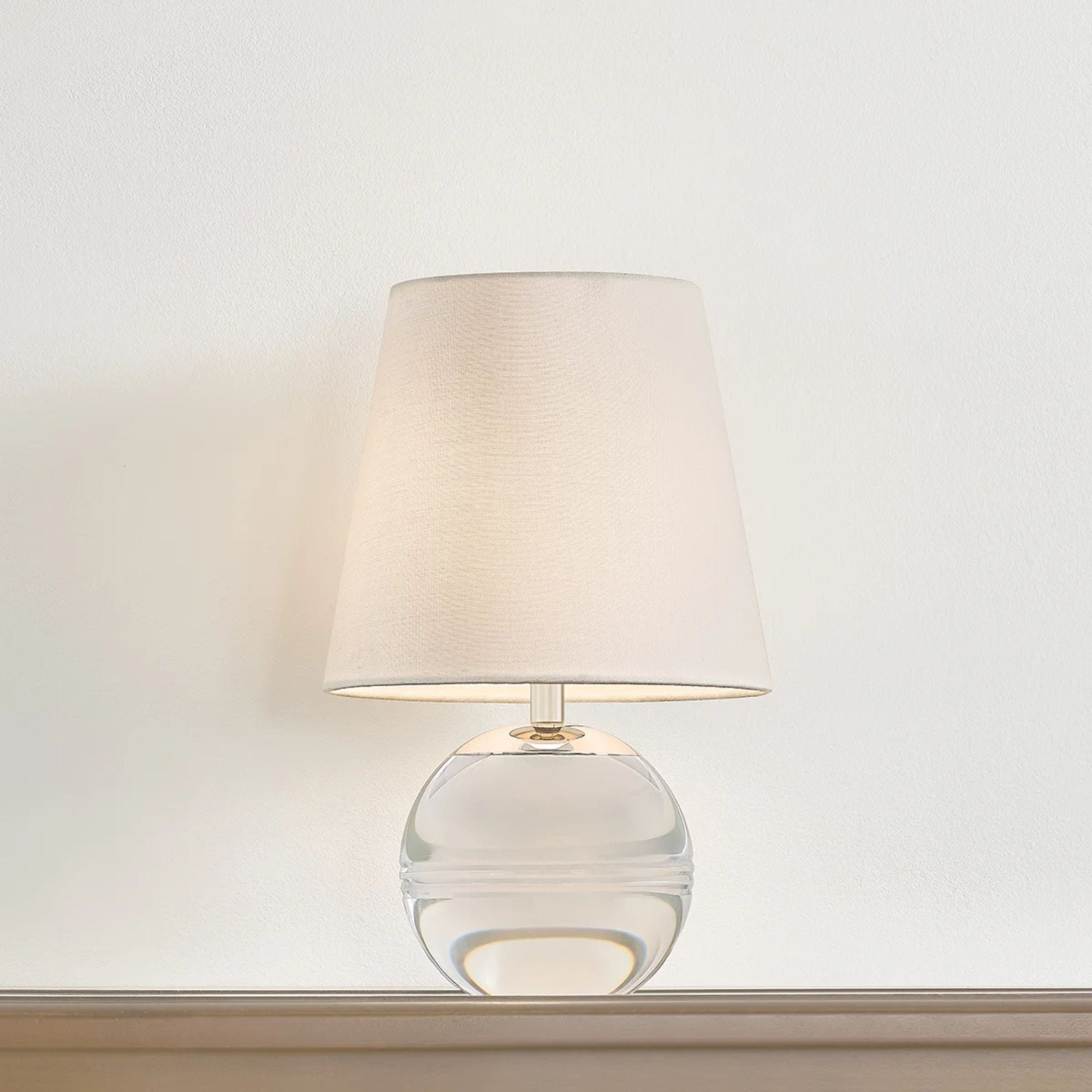 Nicole 13" LED Table Lamp, Polished Nickel Finish