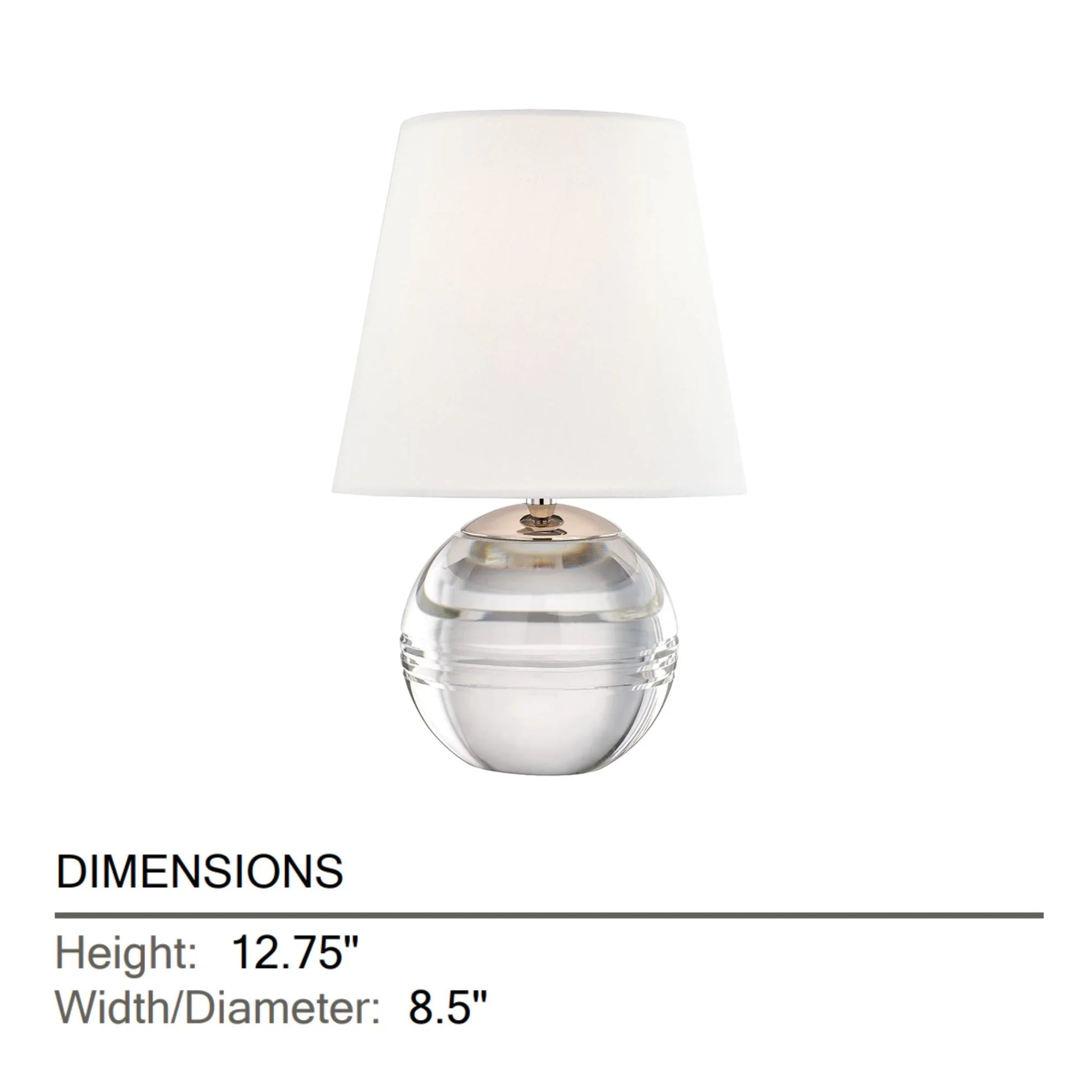 Mitzi - Nicole 13" Table Lamp, Polished Nickel Finish | Bees Lighting