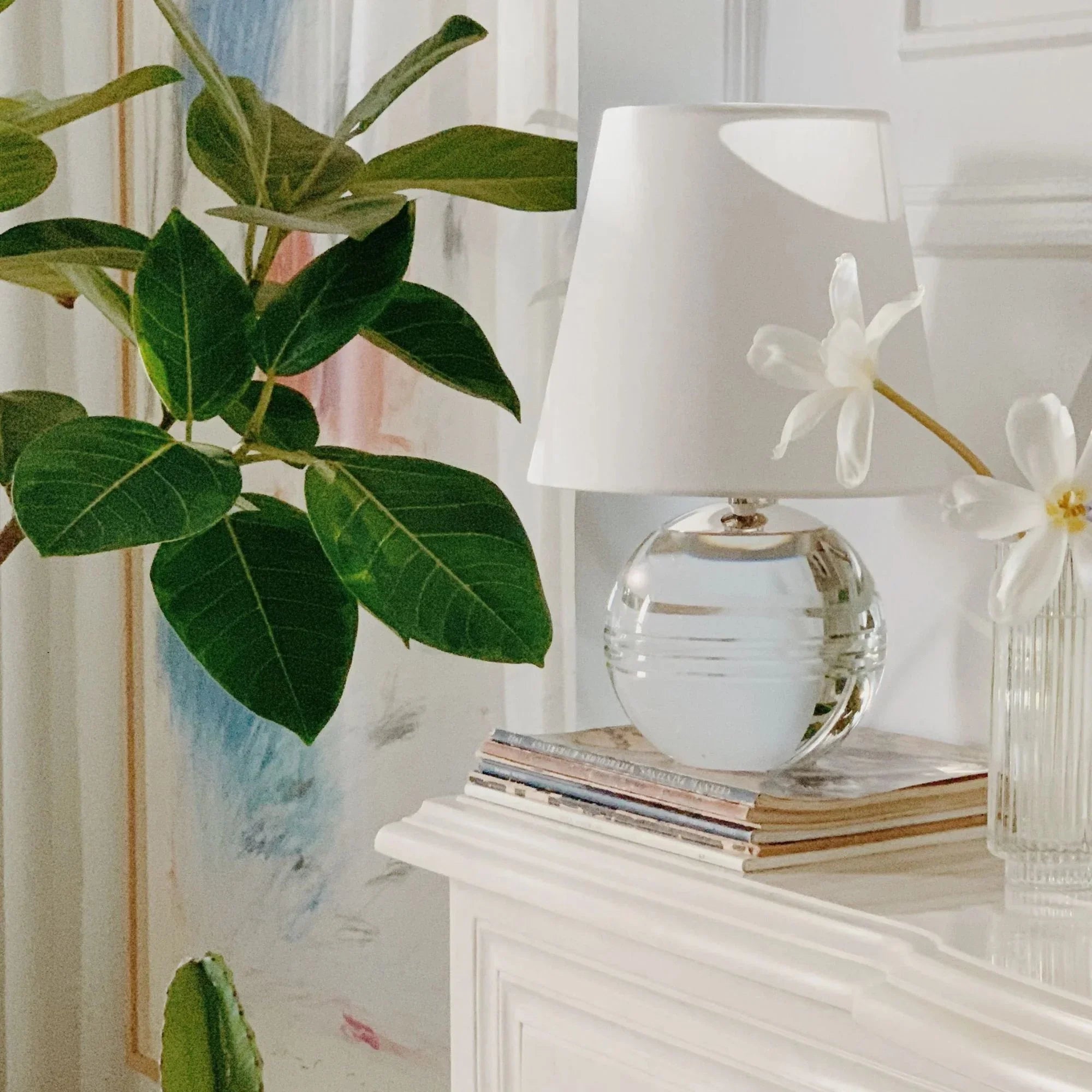 Mitzi - Nicole 13" Table Lamp, Polished Nickel Finish | Bees Lighting