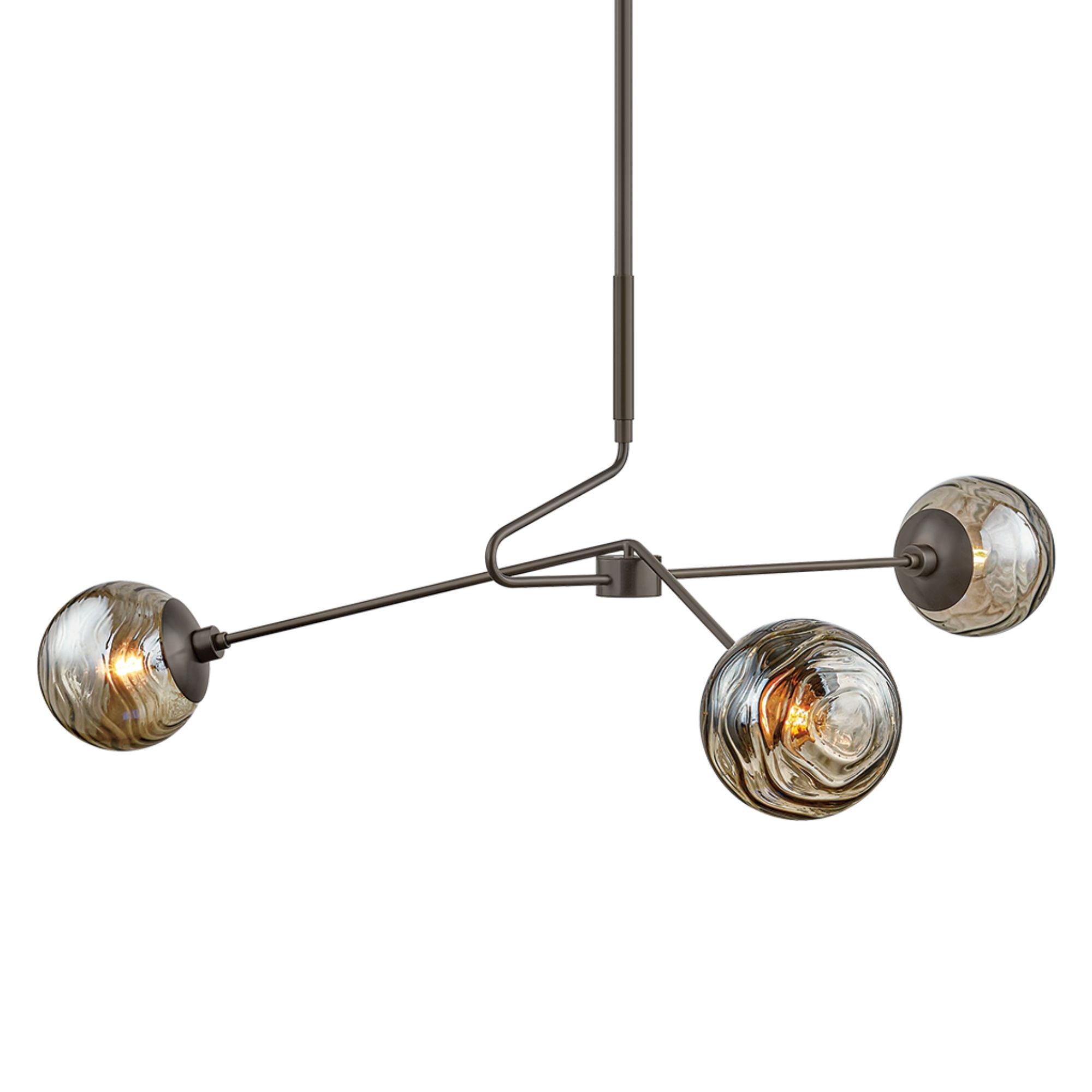 Nyla 46" 3-Light Chandelier, True Bronze Finish