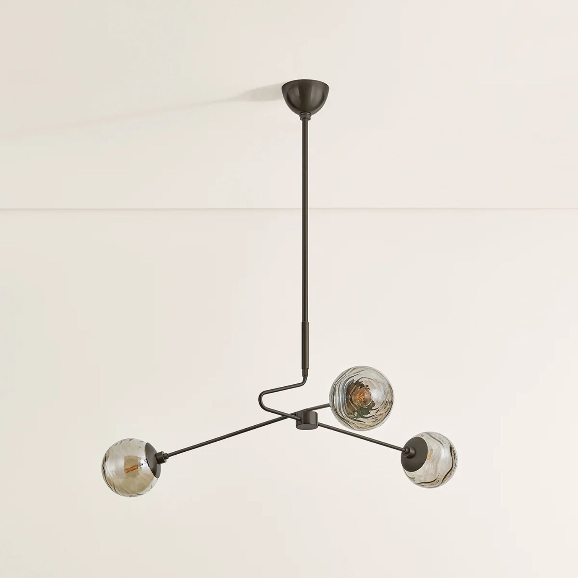 Nyla 46" 3-Light Chandelier, True Bronze Finish