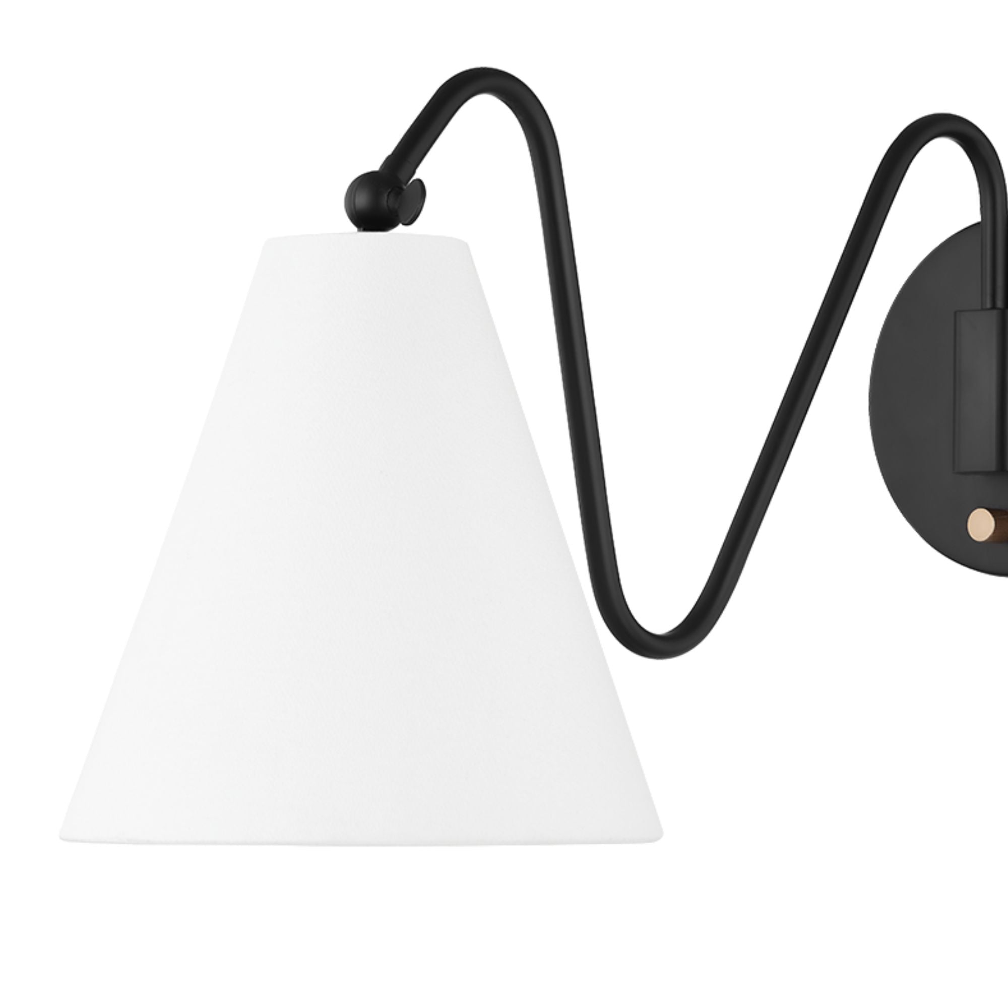 Onda 13" Plug-in Sconce, Soft Black Finish