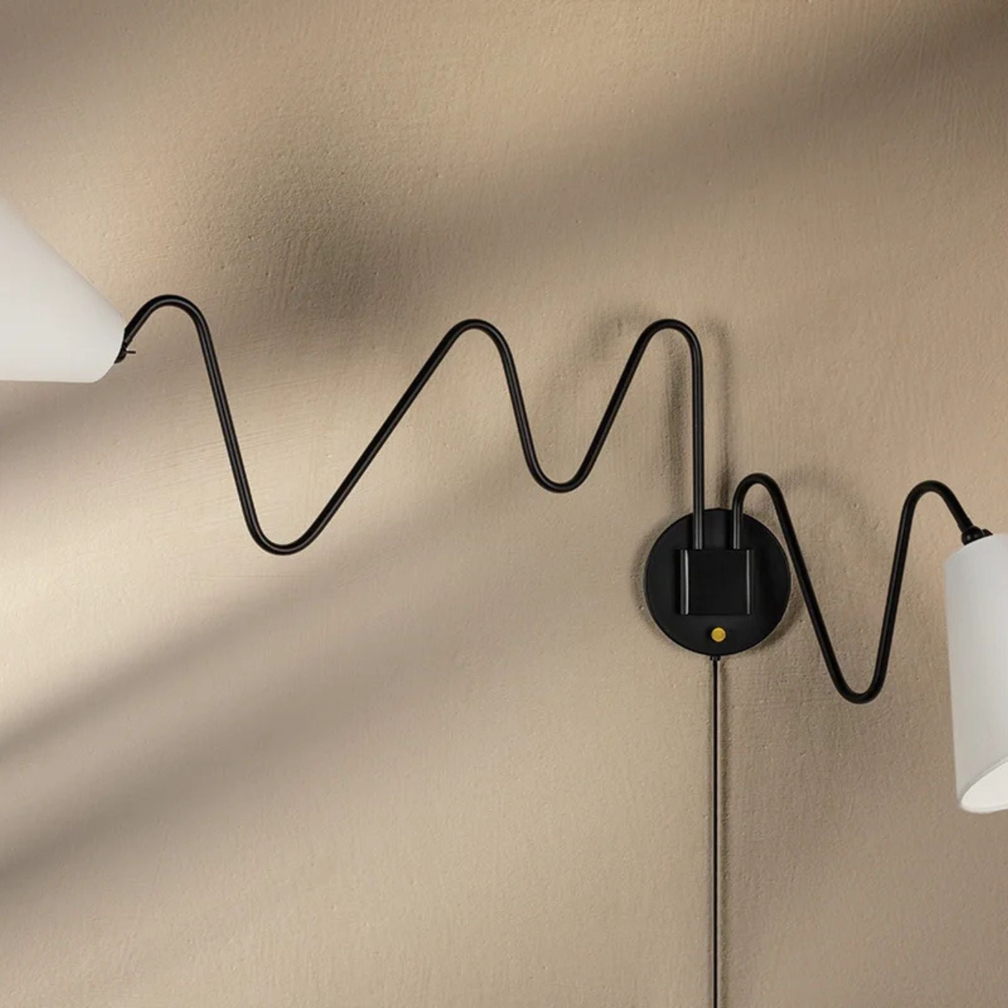 Onda 21" 2-Light Plug-in Sconce, Soft Black Finish