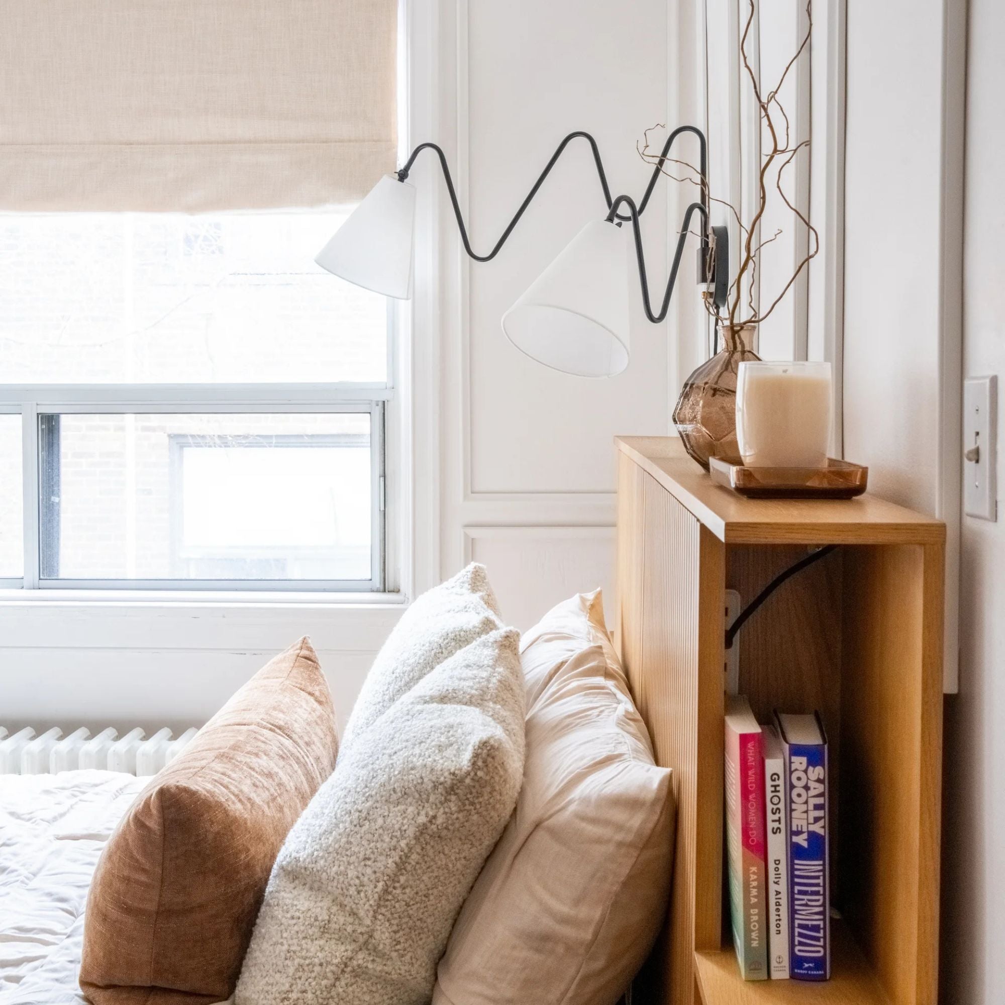 Onda 21" 2-Light Plug-in Sconce, Soft Black Finish