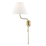 Patti 31" Plug-in Sconce, Aged Brass Finish