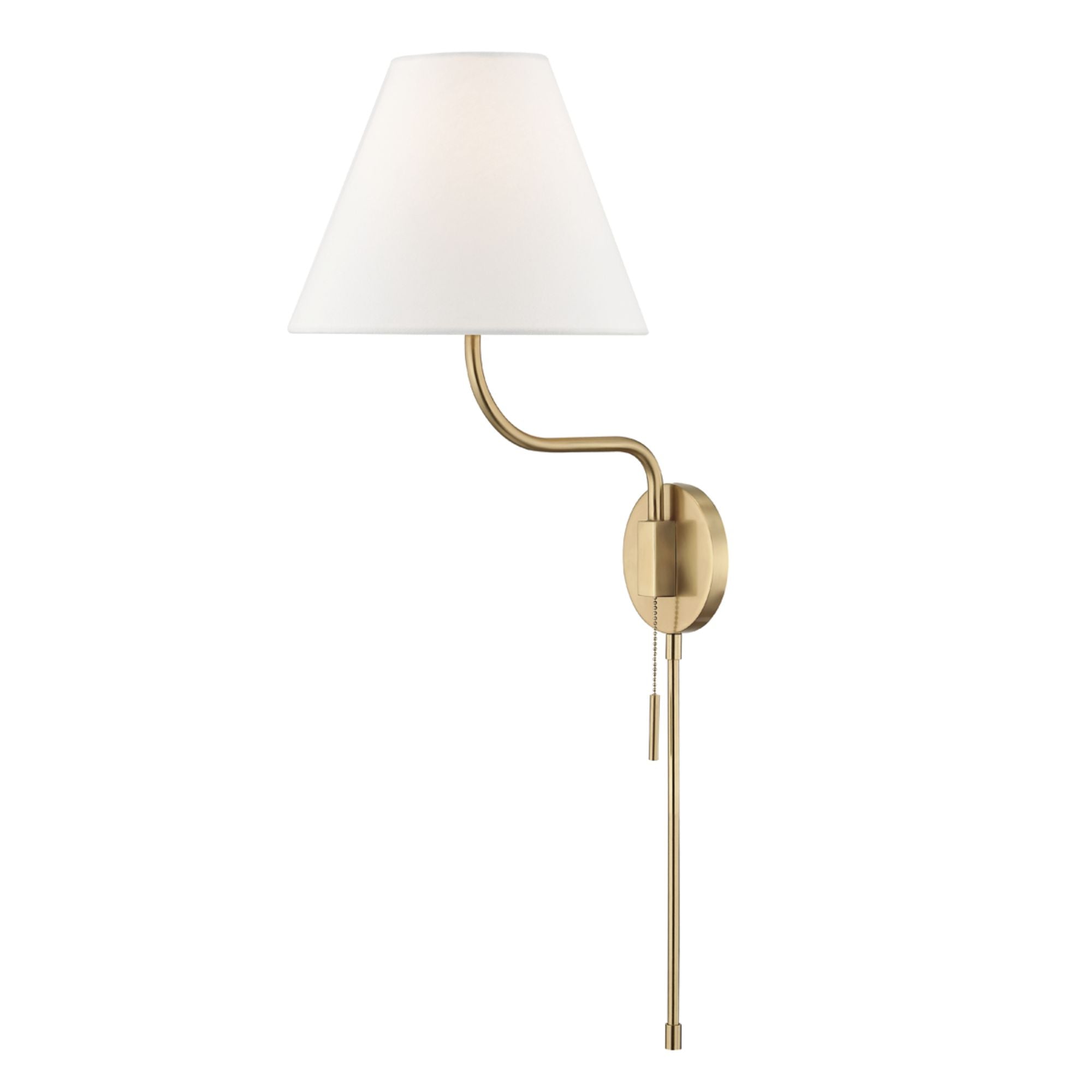 Patti 31" Plug-in Sconce, Aged Brass Finish