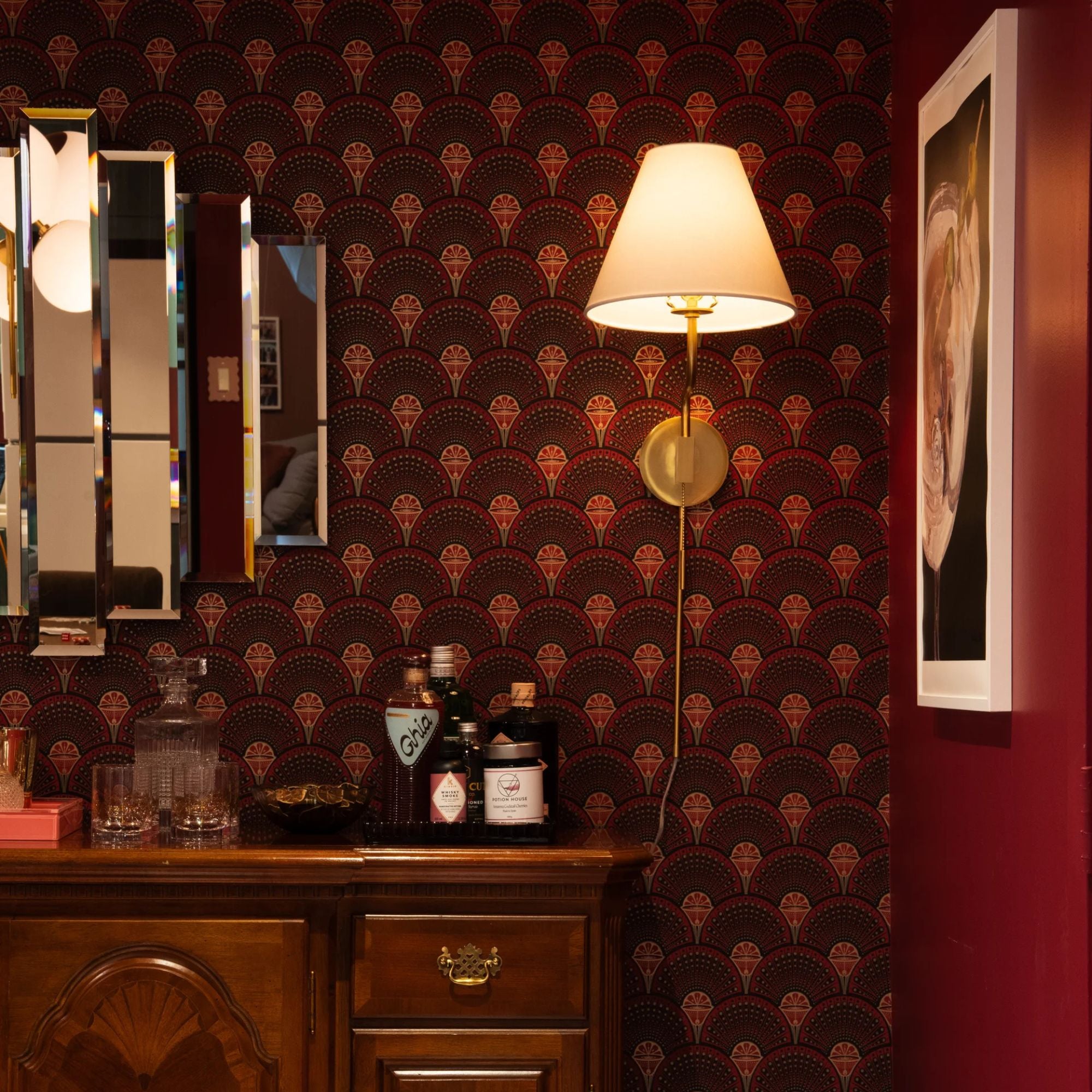 Patti 31" Plug-in Sconce, Aged Brass Finish