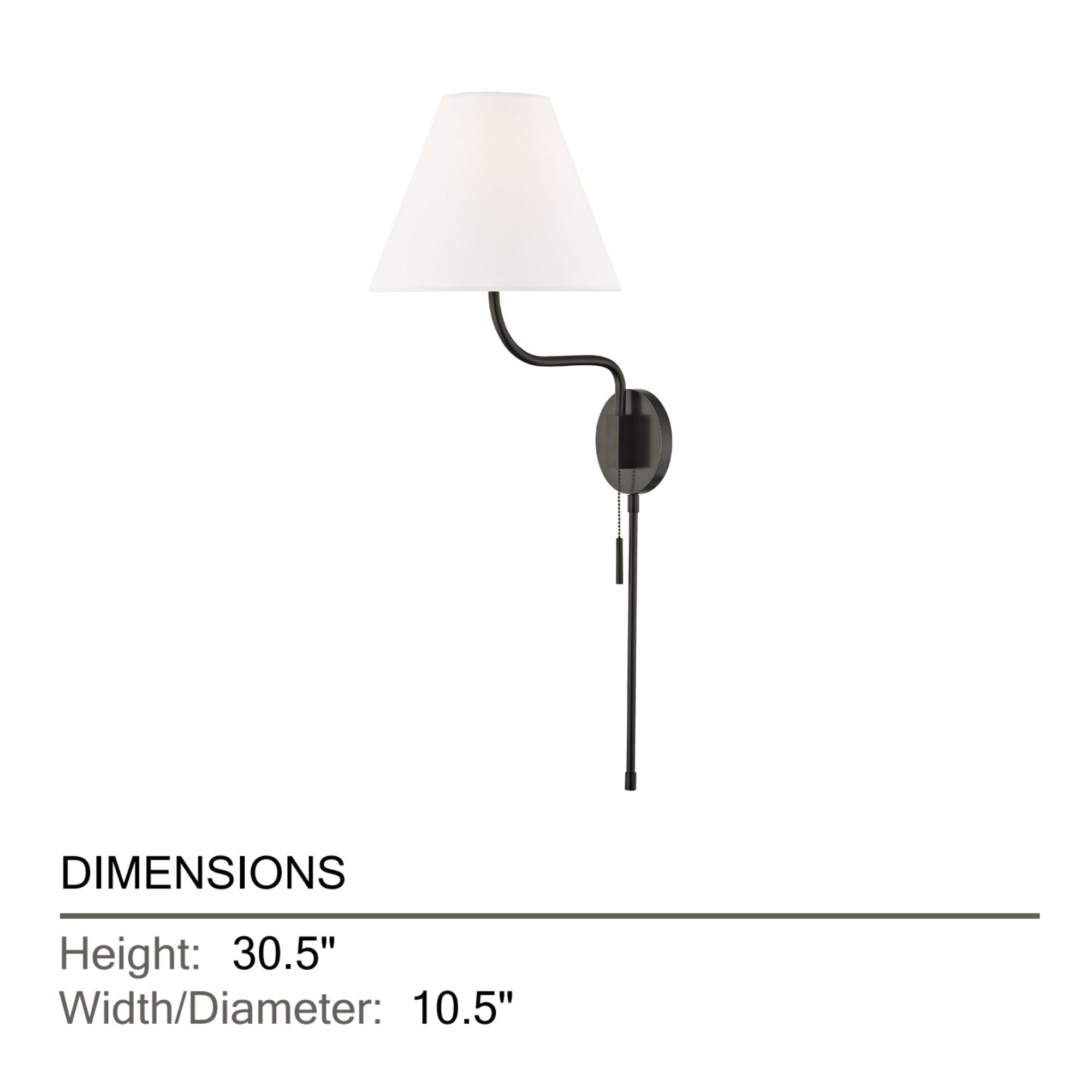 Patti 31" Plug-in Sconce, Old Bronze Finish