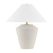 Rachie 45" Table Lamp, Aged Brass/Ceramic Whitewash Terracotta Finish