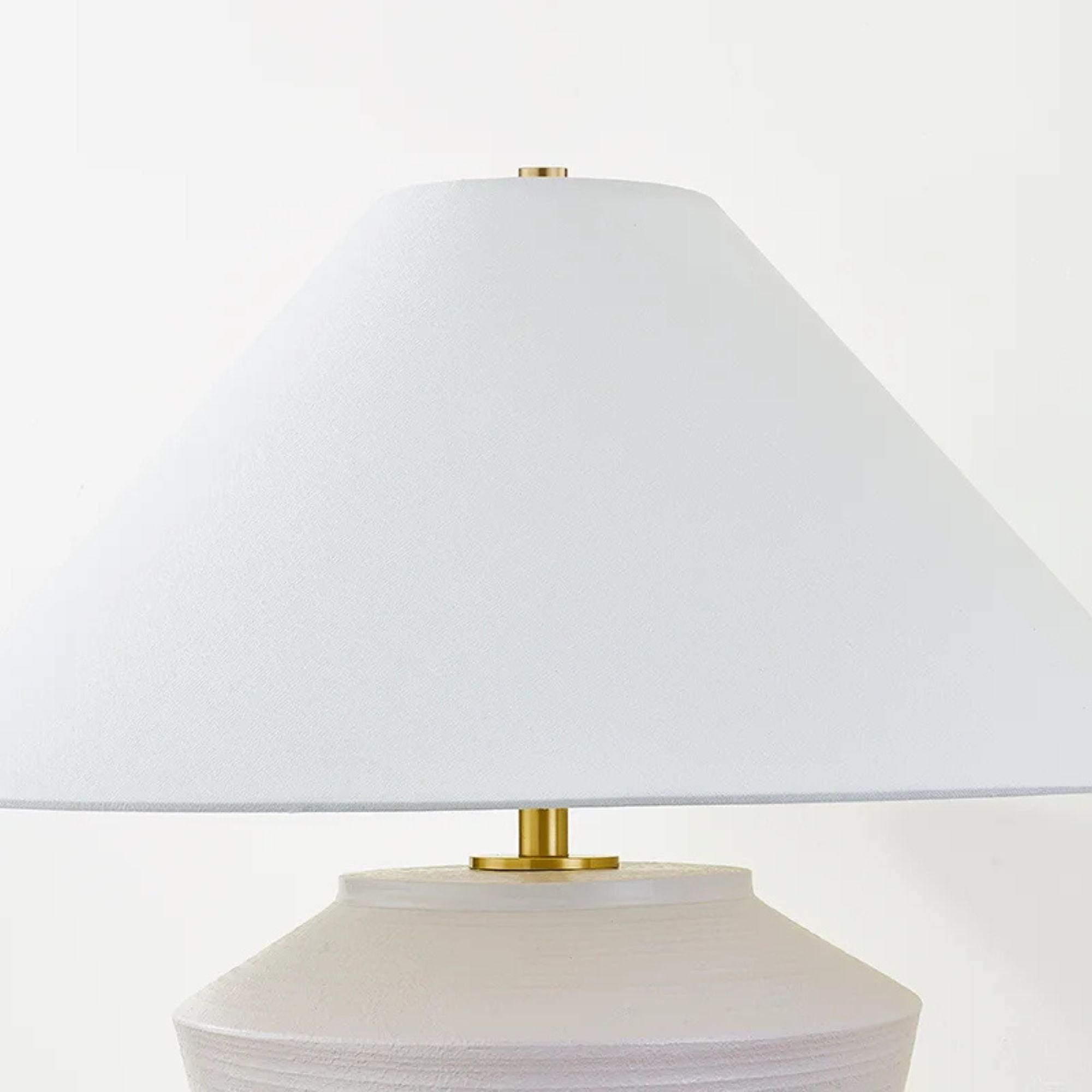 Rachie 45" Table Lamp, Aged Brass/Ceramic Whitewash Terracotta Finish