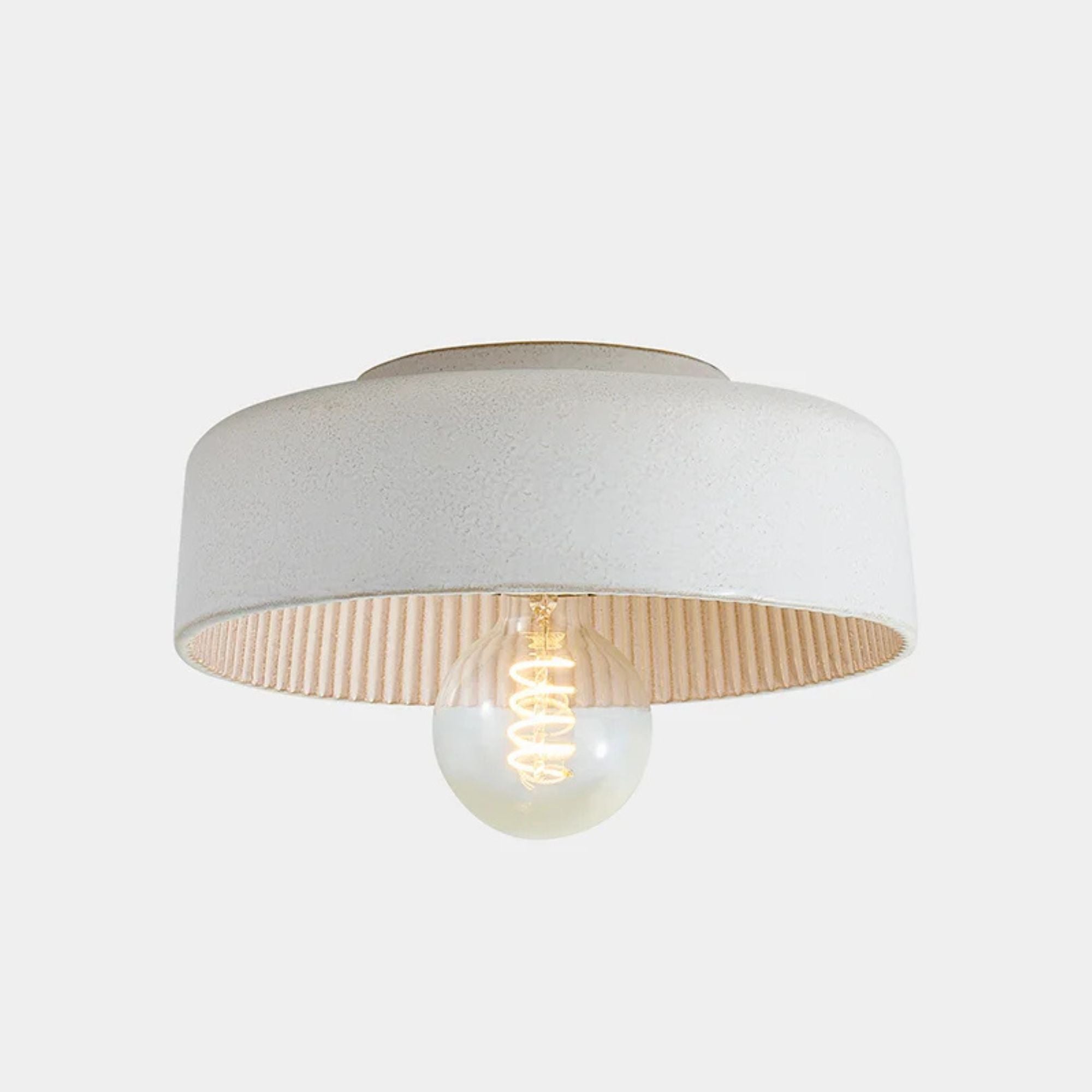 Ray 23" Flush Mount, Aged Brass/Ceramic Reactive White Finish
