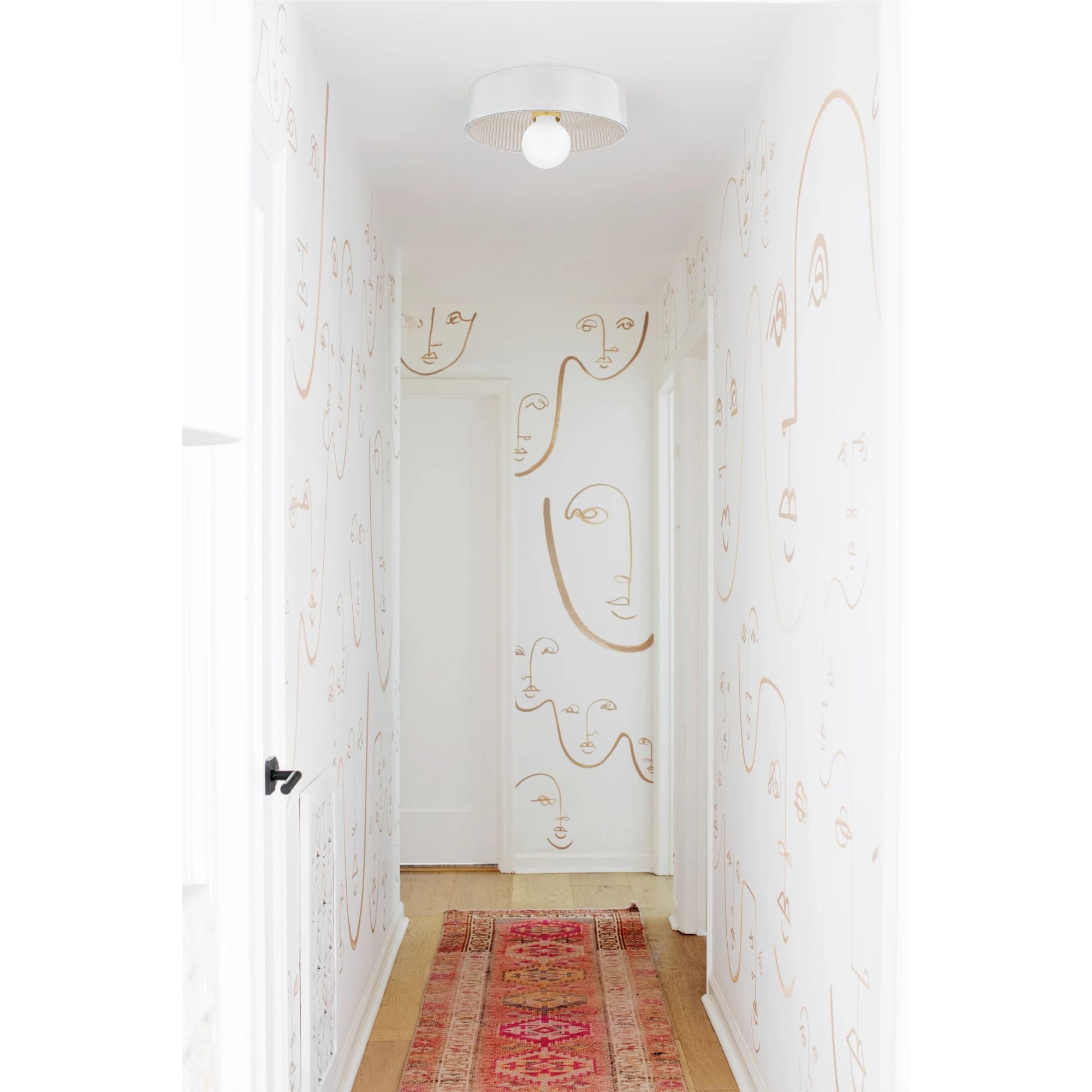 Ray 23" Flush Mount, Aged Brass/Ceramic Reactive White Finish