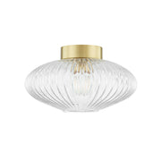 Reba 16" Flush Mount, Aged Brass Finish