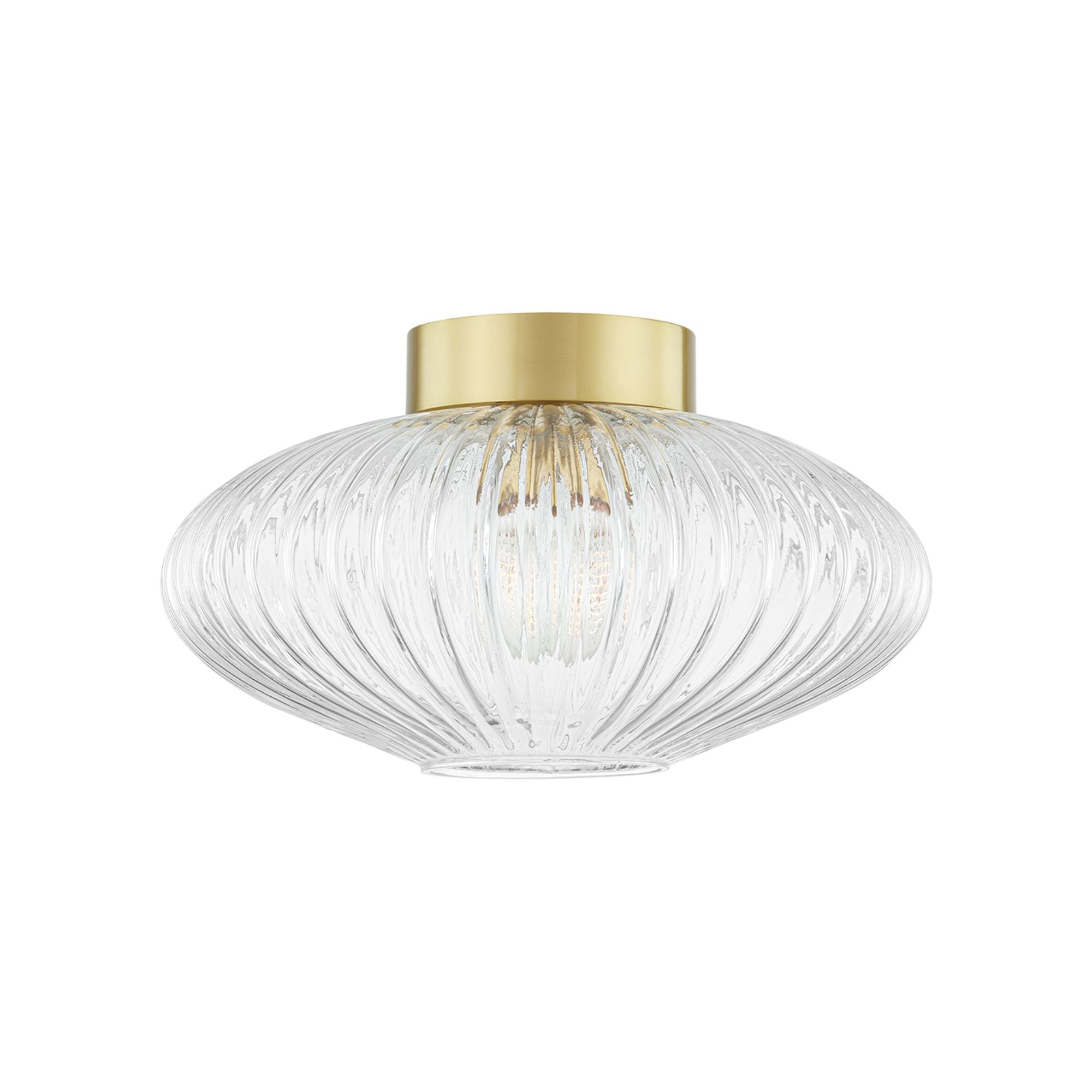 Reba 16" Flush Mount, Aged Brass Finish