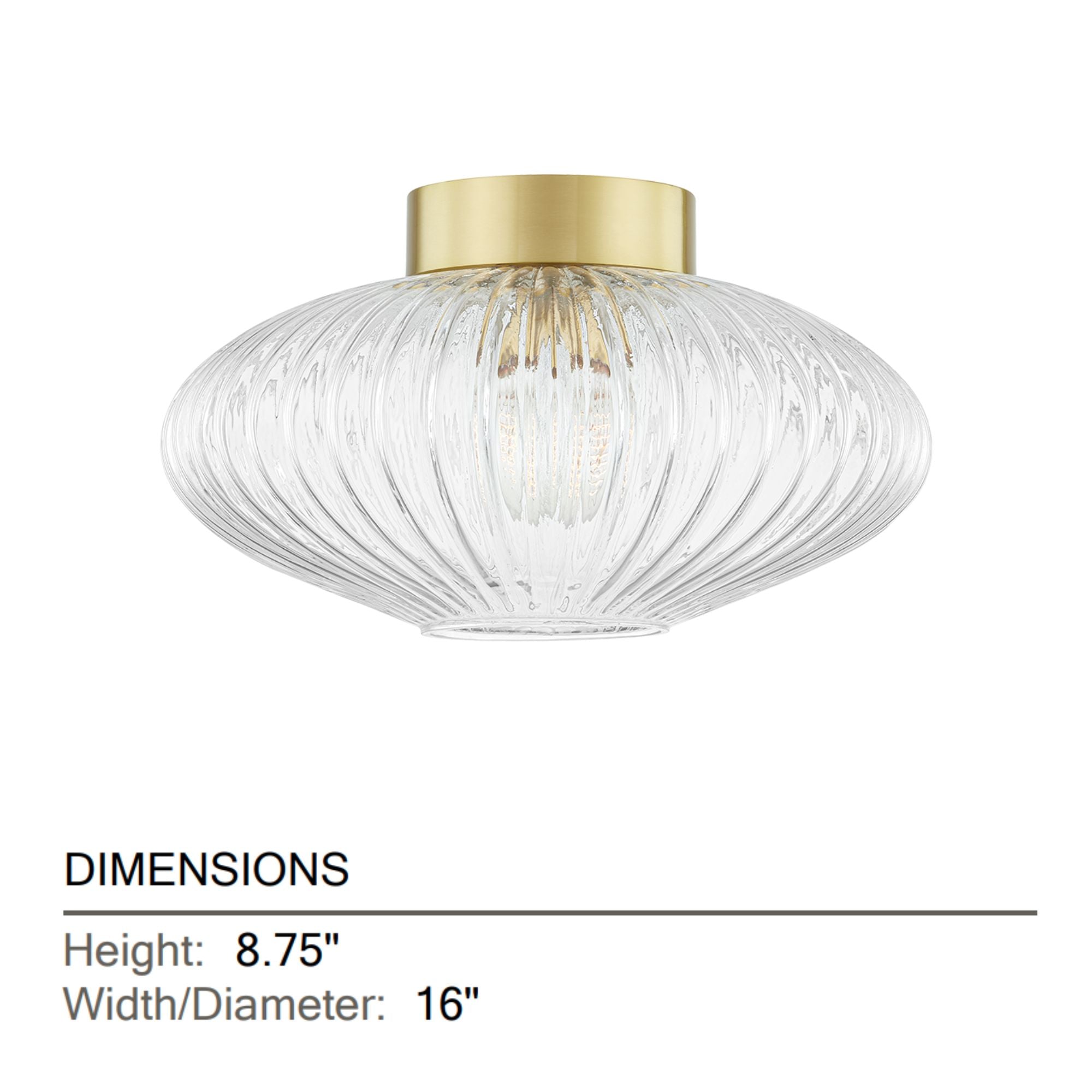 Mitzi - Reba 16" Flush Mount, Aged Brass Finish | Bees Lighting