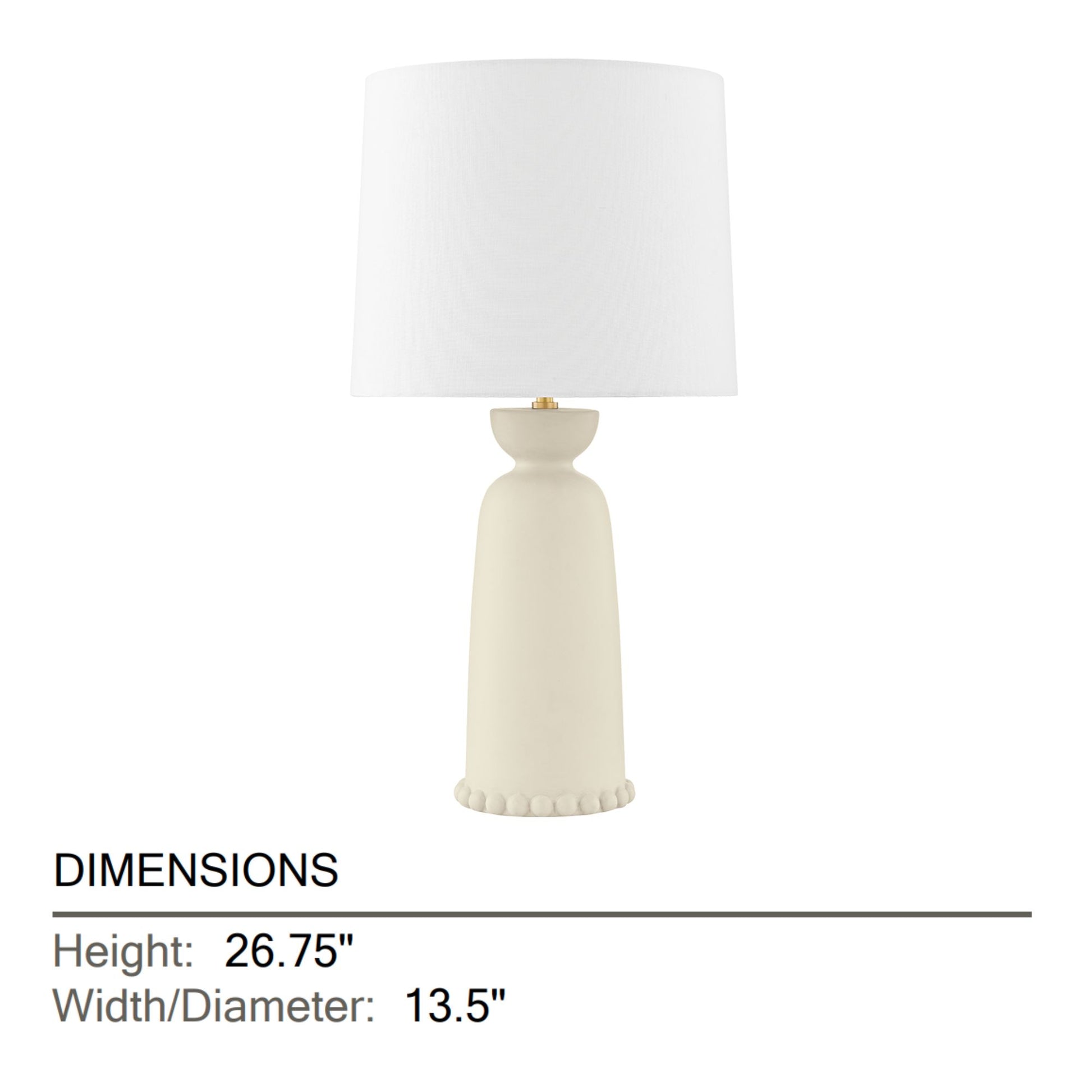 Mitzi - Rhea Table Lamp Ceramic Antique Ivory with Aged Brass Accents | Bees Lighting