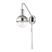 Riley 24" Plug-in Sconce, Polished Nickel Finish