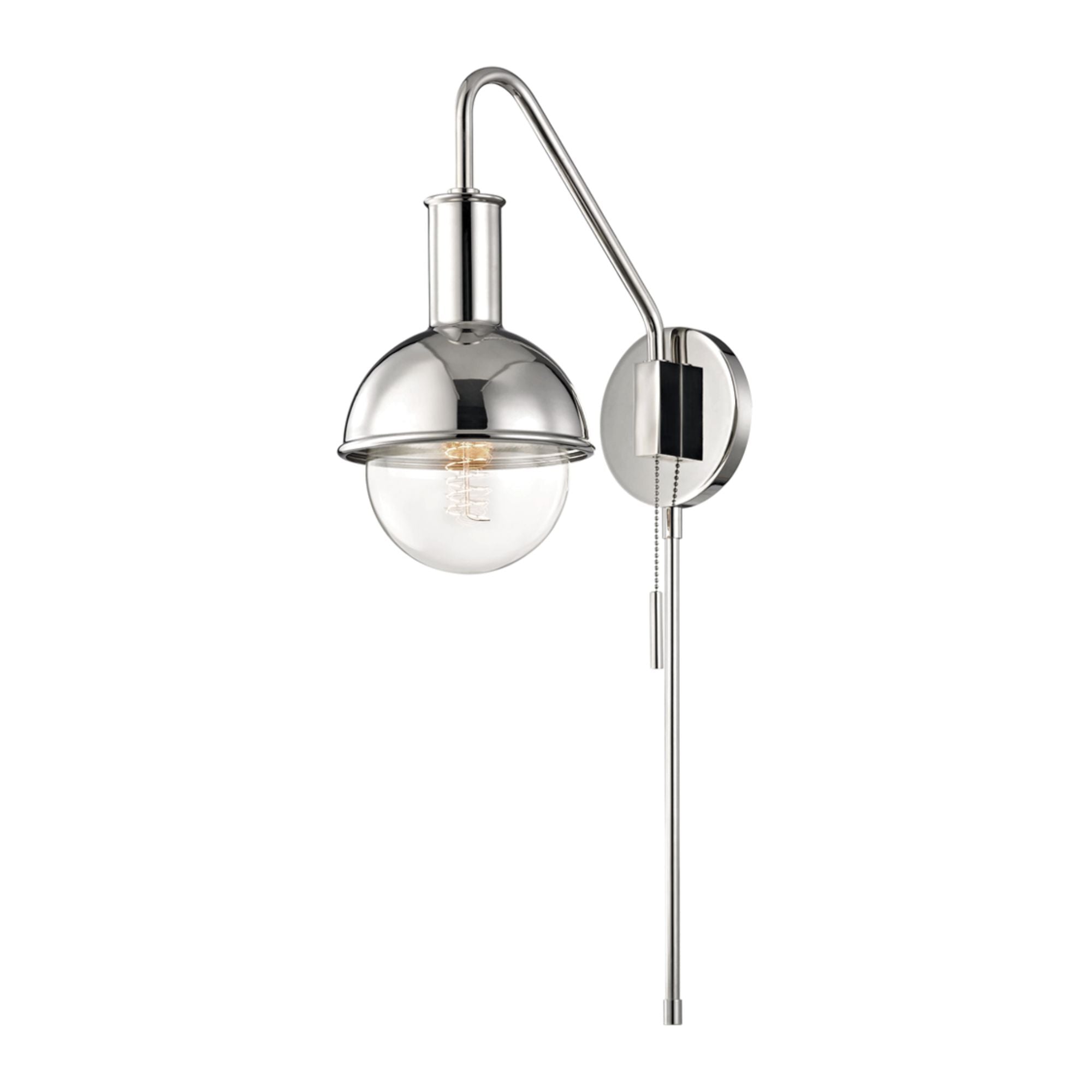 Riley 24" Plug-in Sconce, Polished Nickel Finish