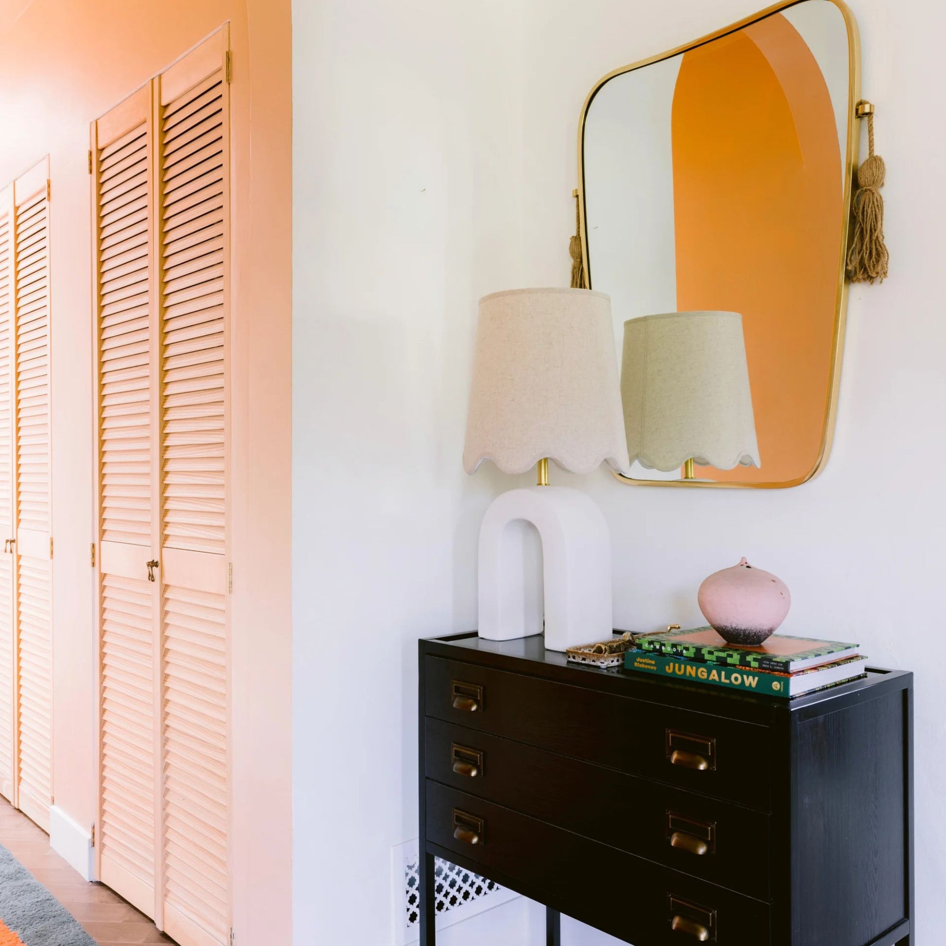 Mitzi - Roshani 24" Table Lamp, Aged Brass/Ceramic Raw Matte White Finish | Bees Lighting