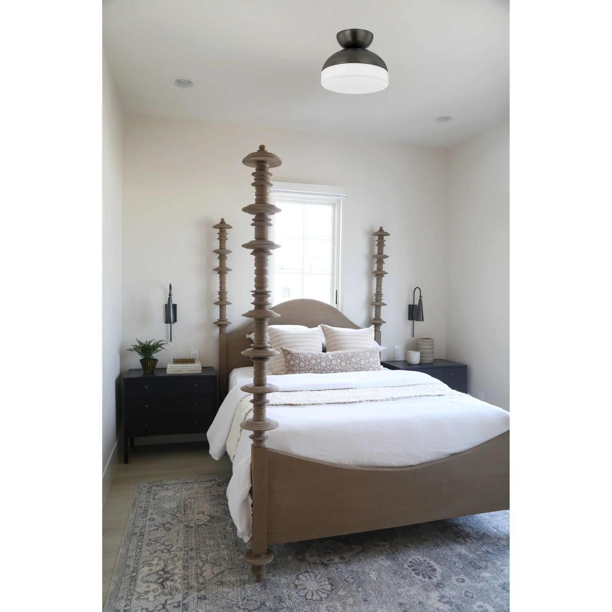 Rue 12" Flush Mount, True Bronze Finish