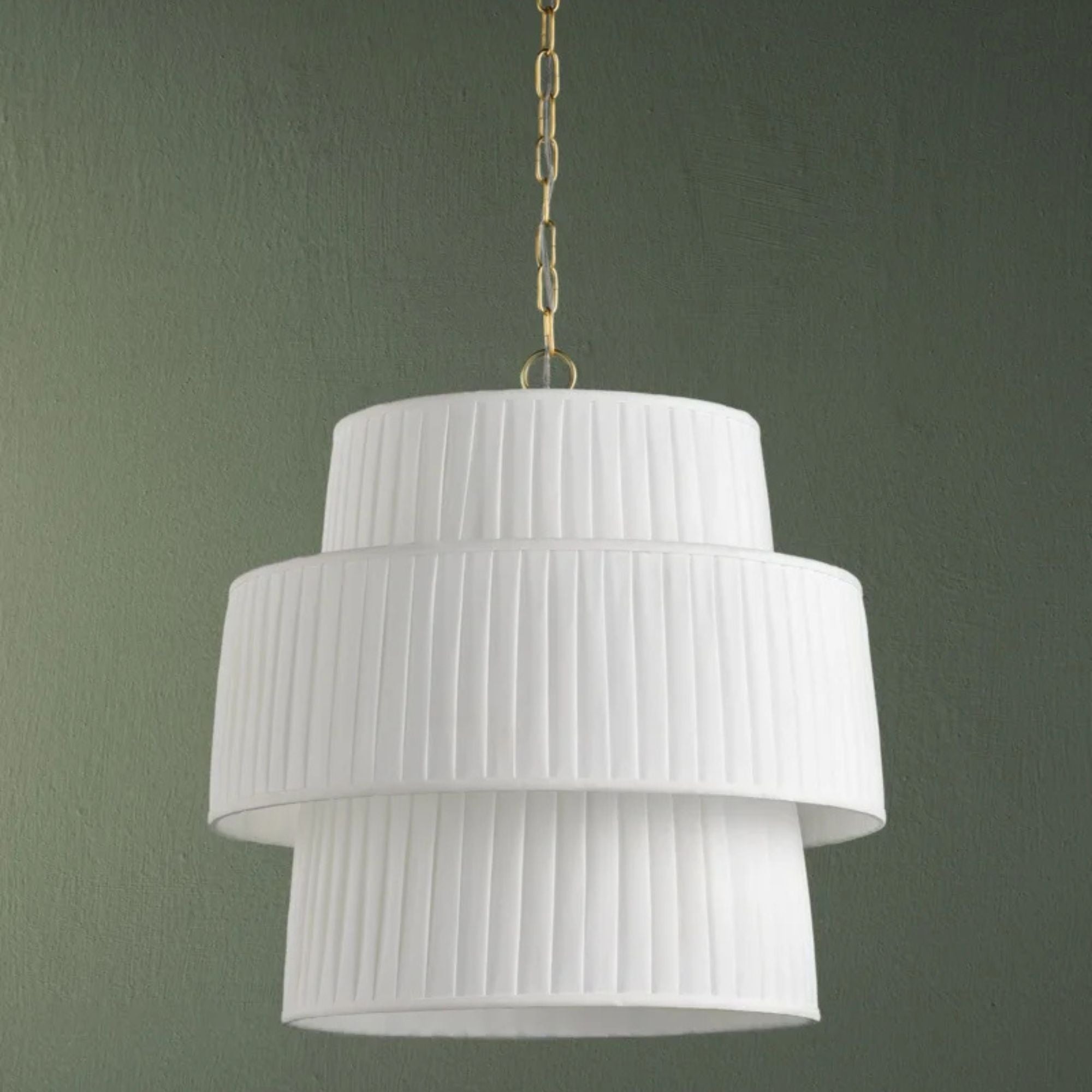 Rya 22" Pendant, Aged Brass Finish