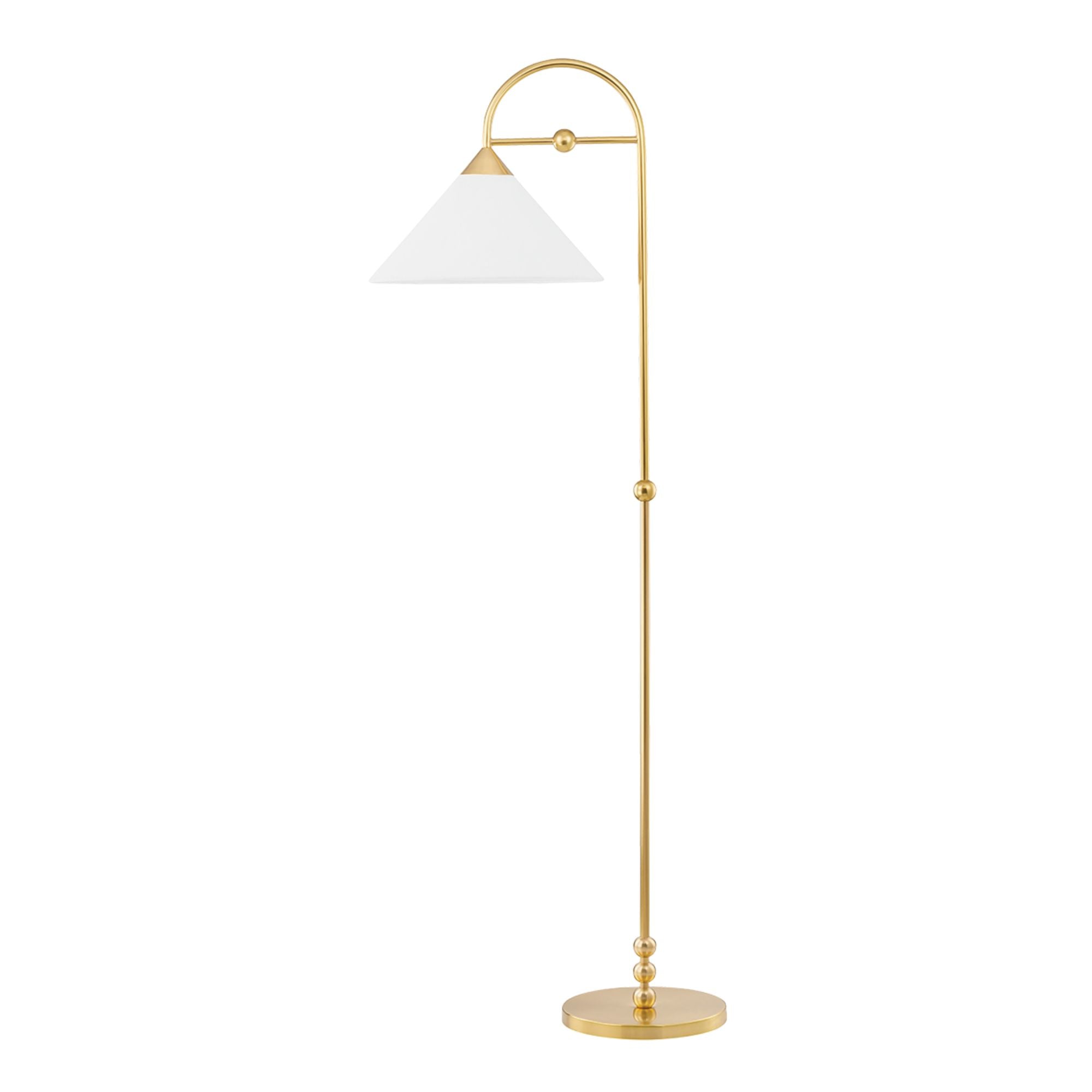 Sang 65" Floor Lamp, Aged Brass Finish