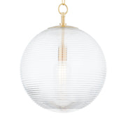 Sara 30" Pendant, Aged Brass Finish
