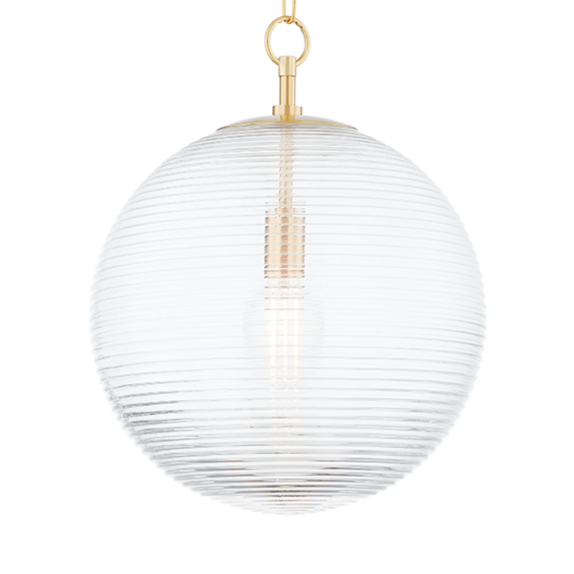 Sara 30" Pendant, Aged Brass Finish