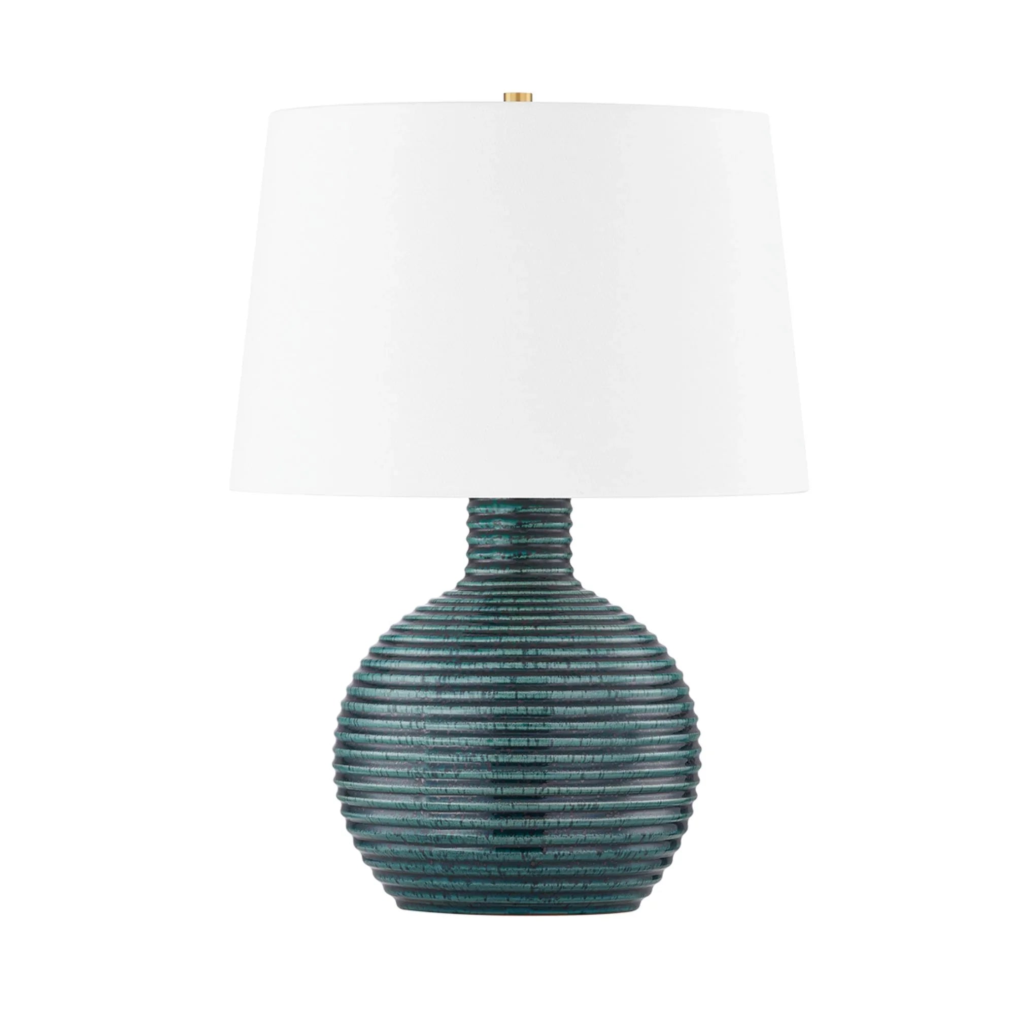 Sara 22" Table Lamp, Aged Brass Finish