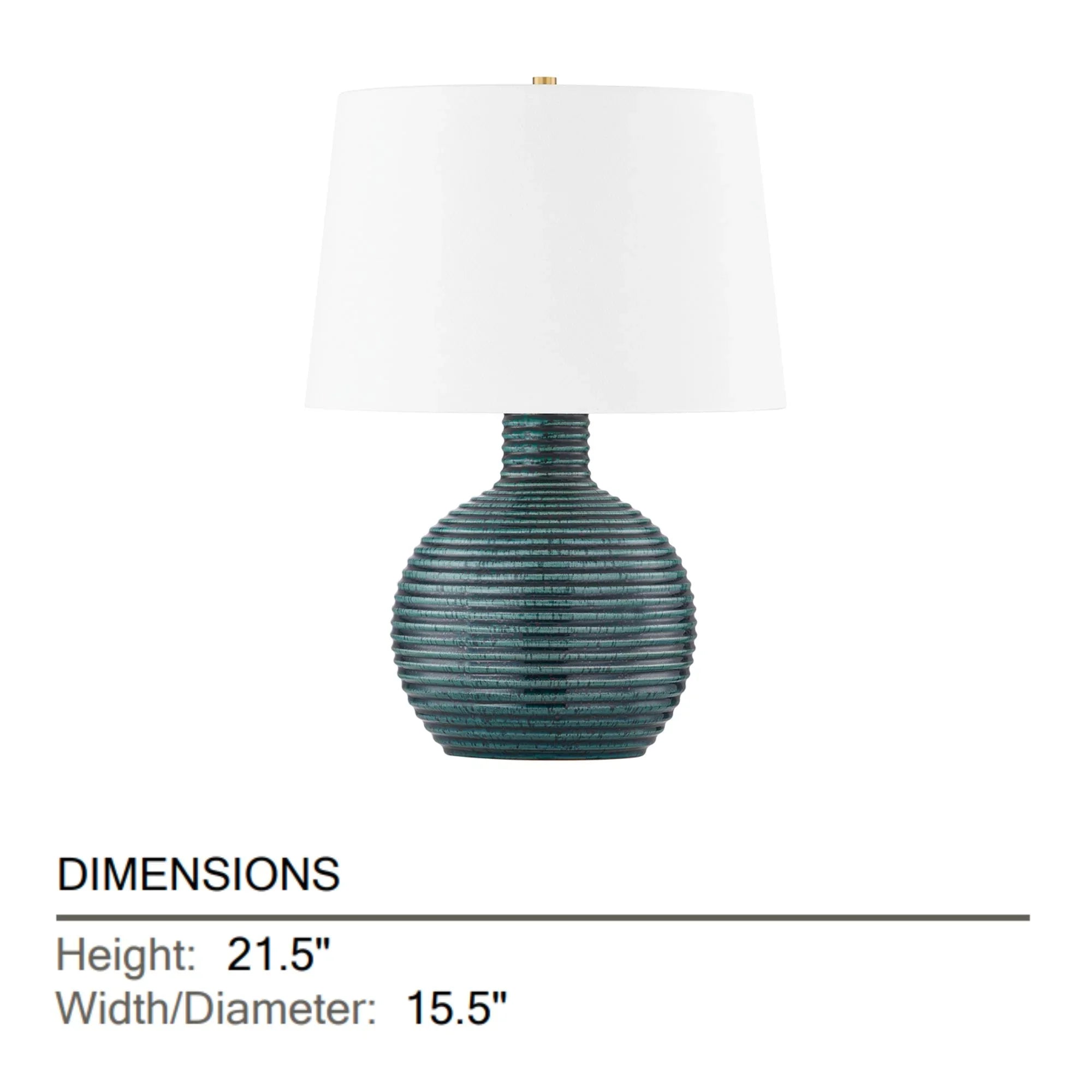 Sara 22" Table Lamp, Aged Brass Finish