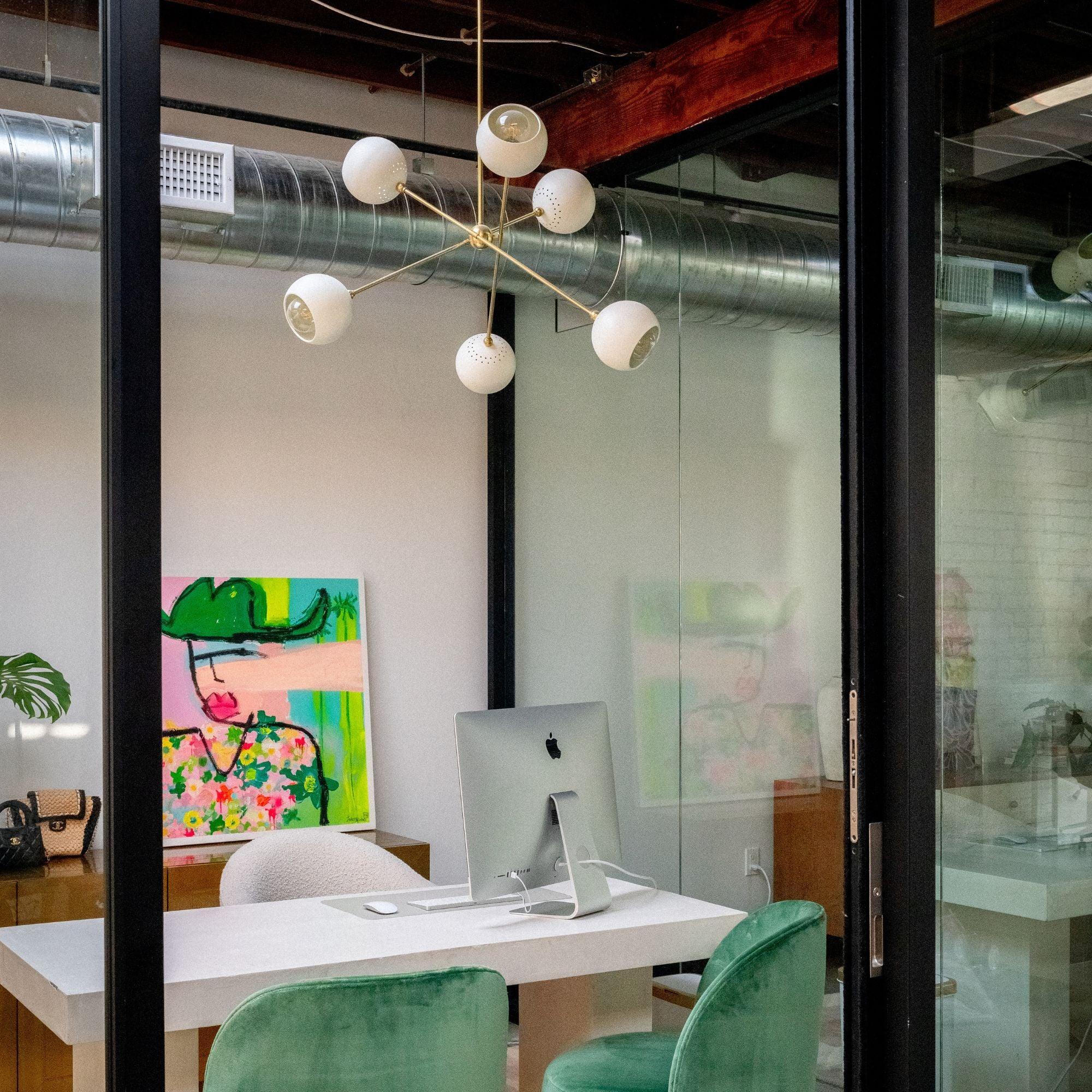 Mitzi Saylor Chandelier - Aged Brass