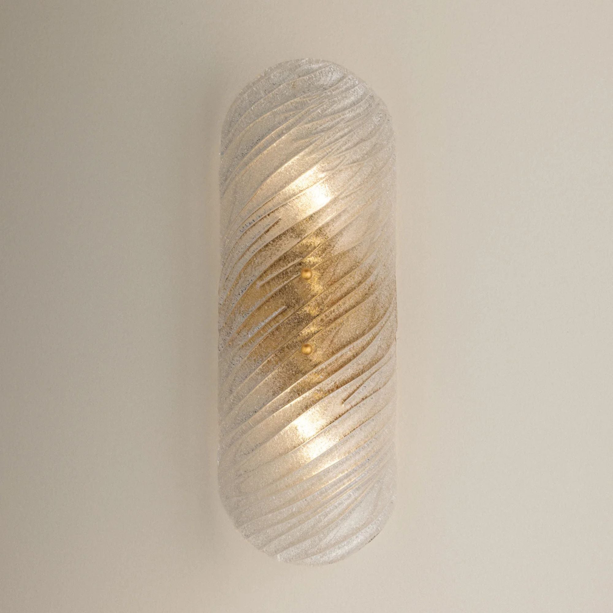 Mitzi Shelley 16.25 in. 2-Light Wall Sconce, Vintage Gold Leaf with Piastre Glass