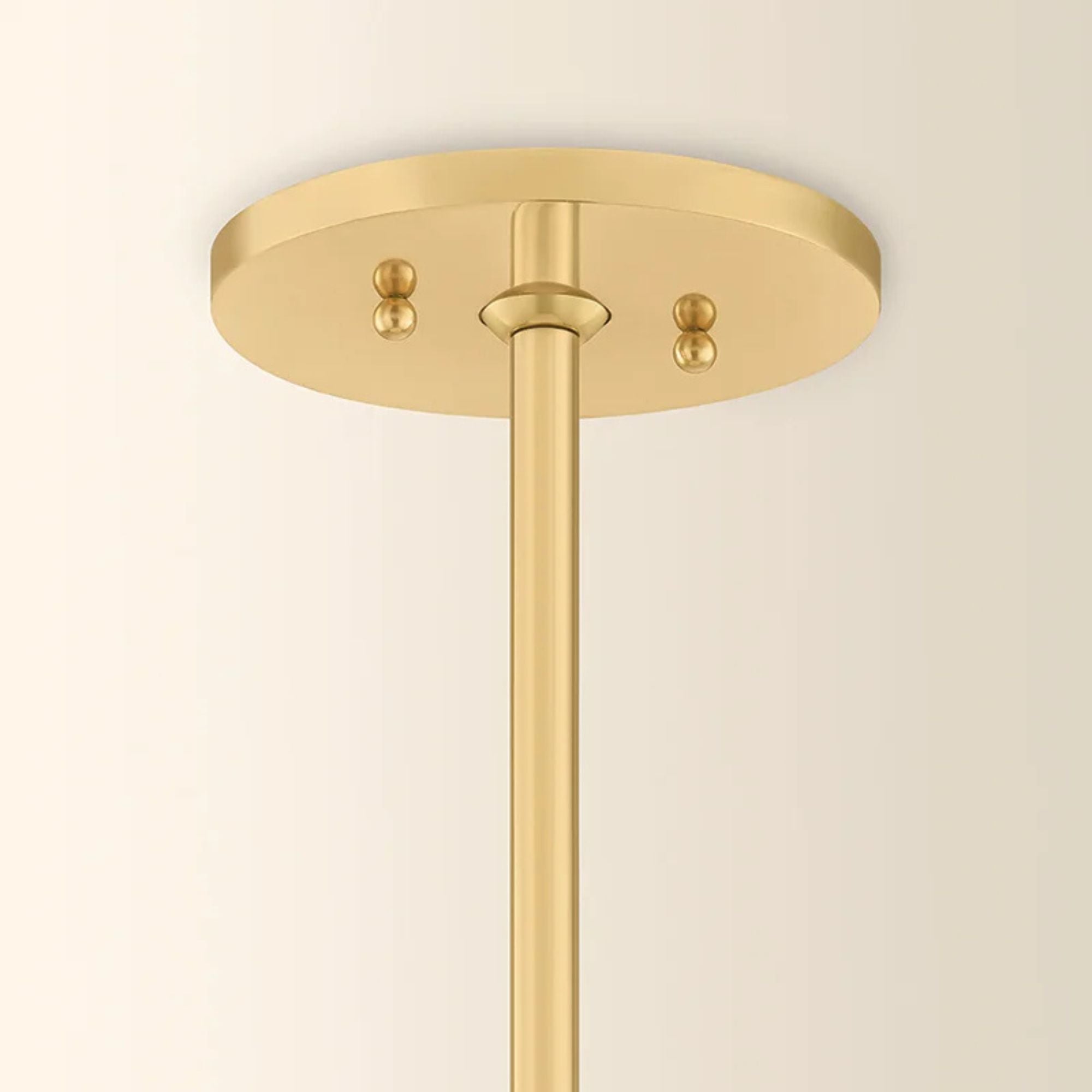 Mitzi Shivonne 34 in. 5-Light Pendant, Aged Brass with Ivory Linen Shade