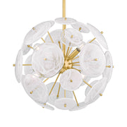 Tamara 20" 6-Light Chandelier, Aged Brass Finish