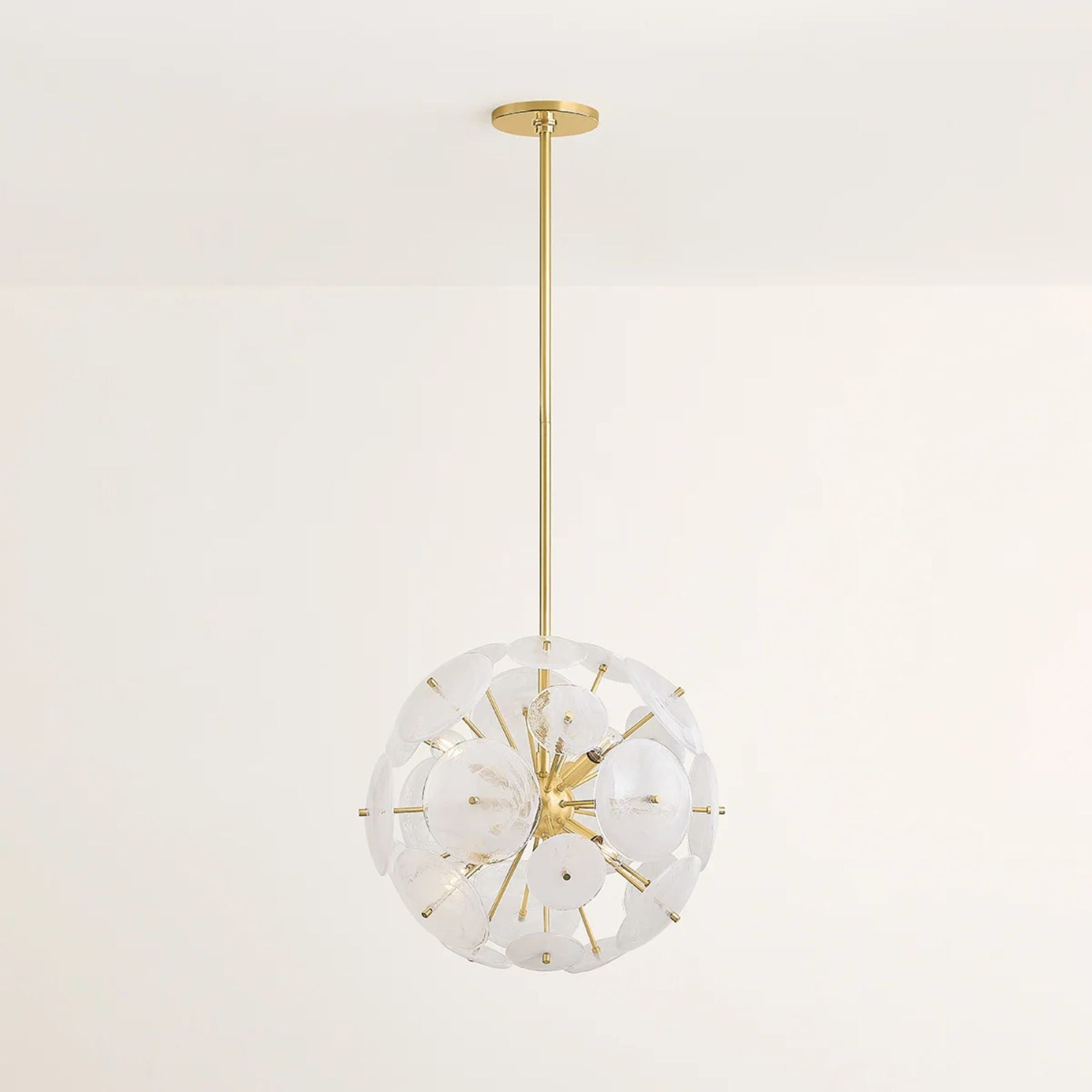 Tamara 20" 6-Light Chandelier, Aged Brass Finish