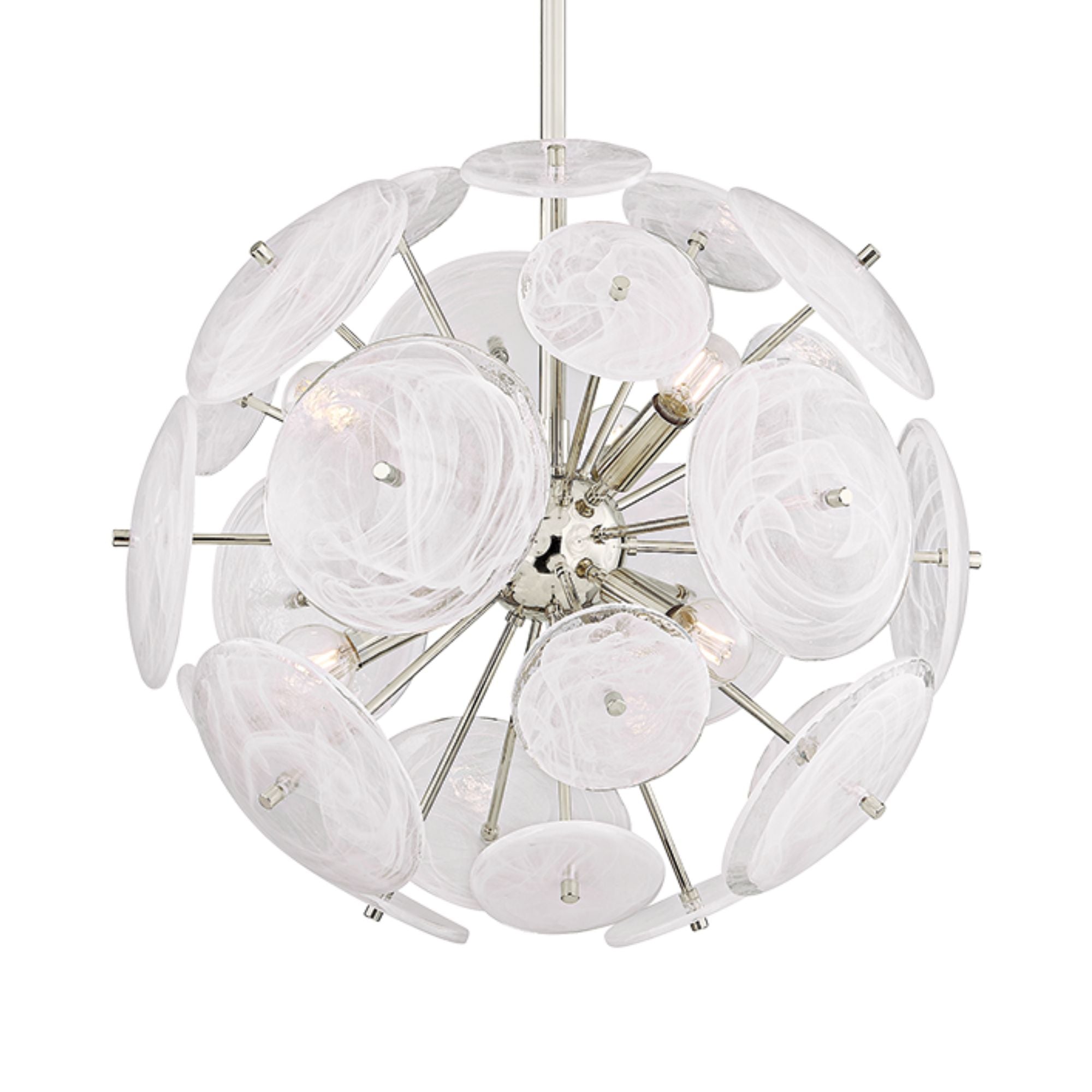 Tamara 20" 6-Light Chandelier, Polished Nickel Finish