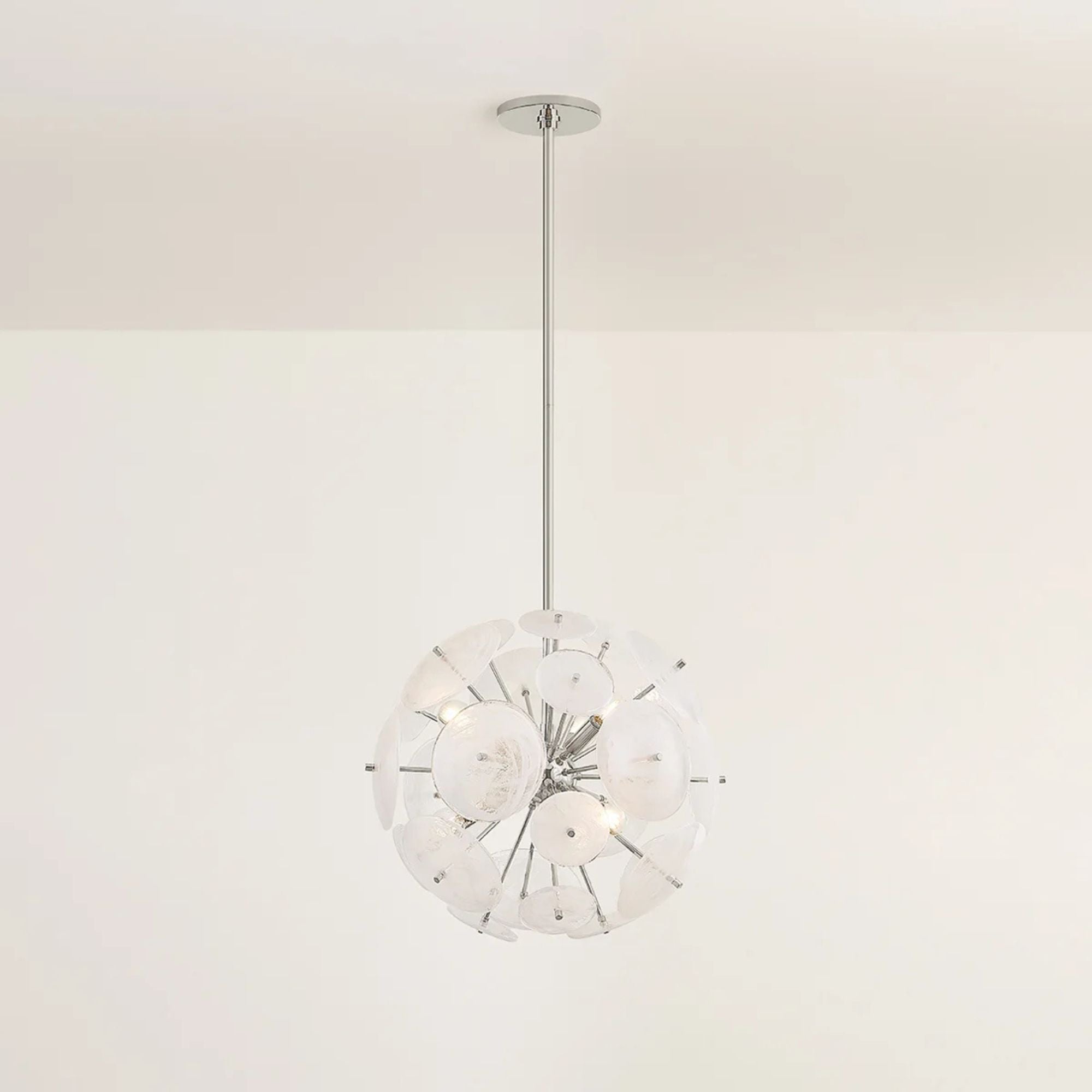 Tamara 20" 6-Light Chandelier, Polished Nickel Finish