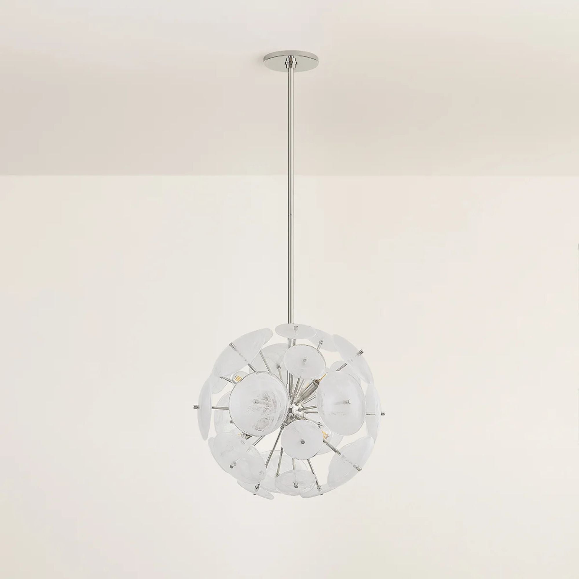 Tamara 20" 6-Light Chandelier, Polished Nickel Finish