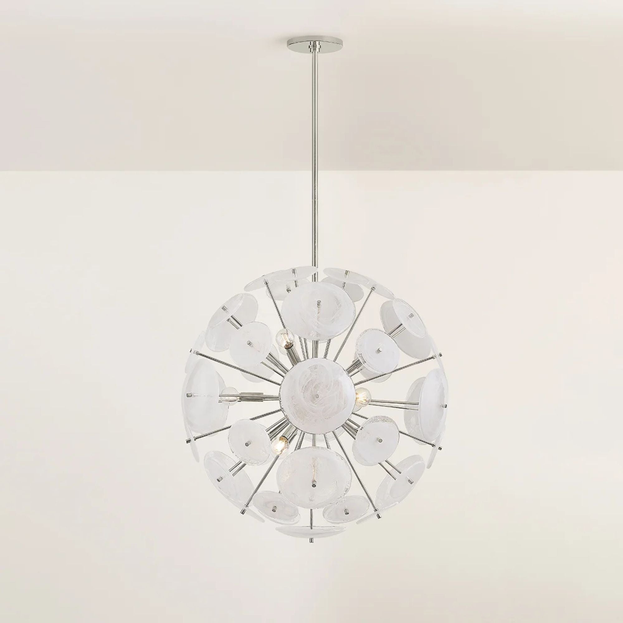 Tamara 30" 9-Light Chandelier, Polished Nickel Finish