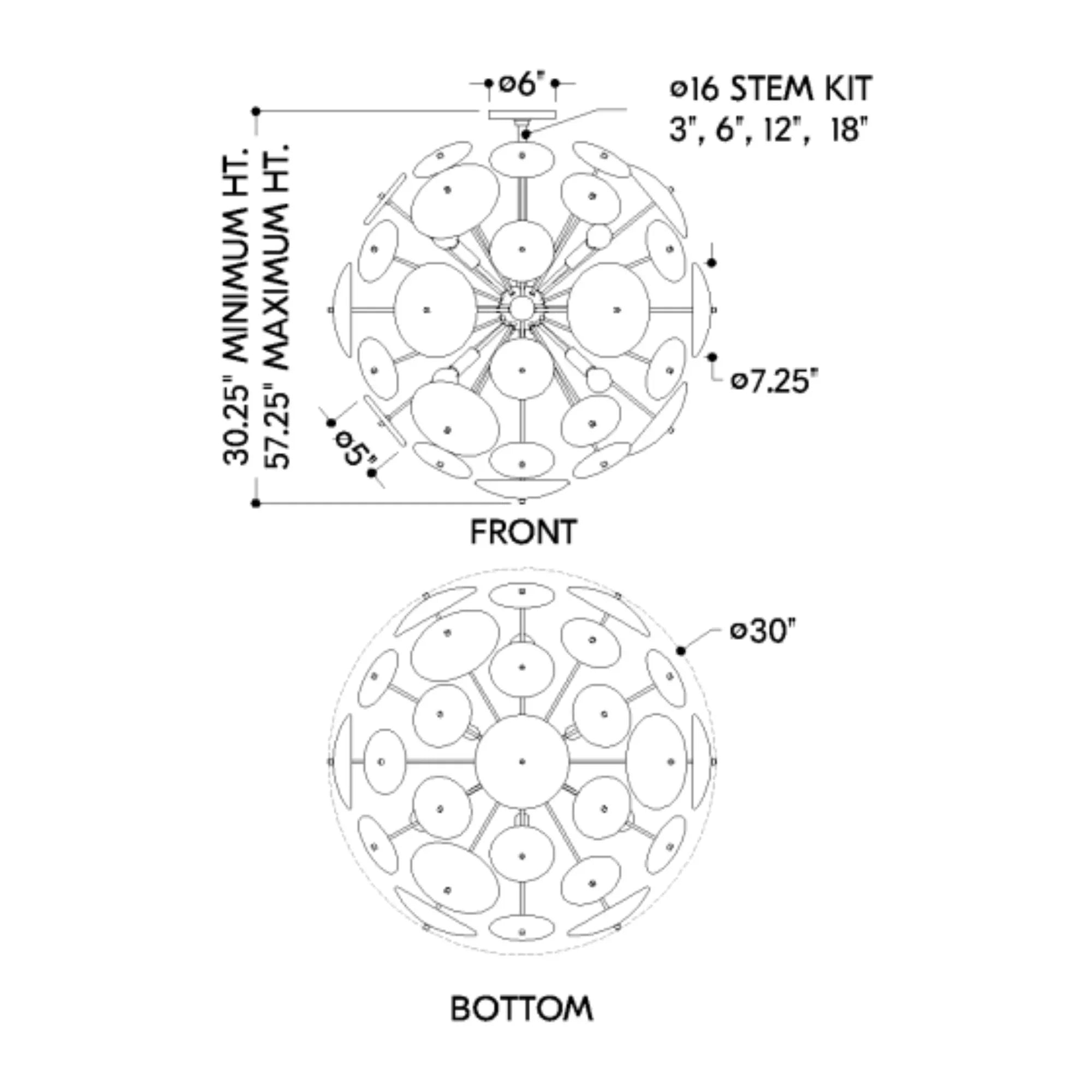Mitzi - Tamara 30" 9-Light Chandelier, Polished Nickel Finish | Bees Lighting