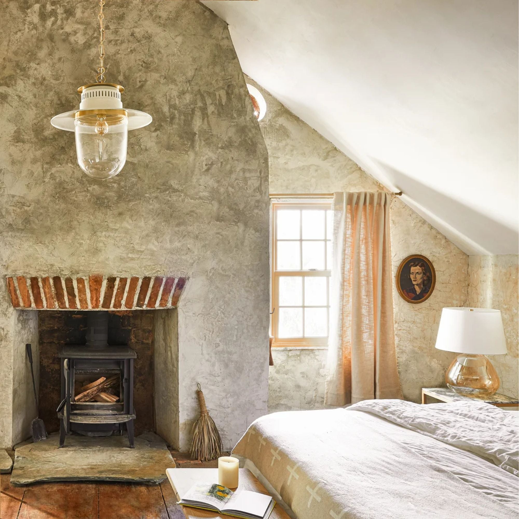 Thea 23" Table Lamp, Aged Brass Finish