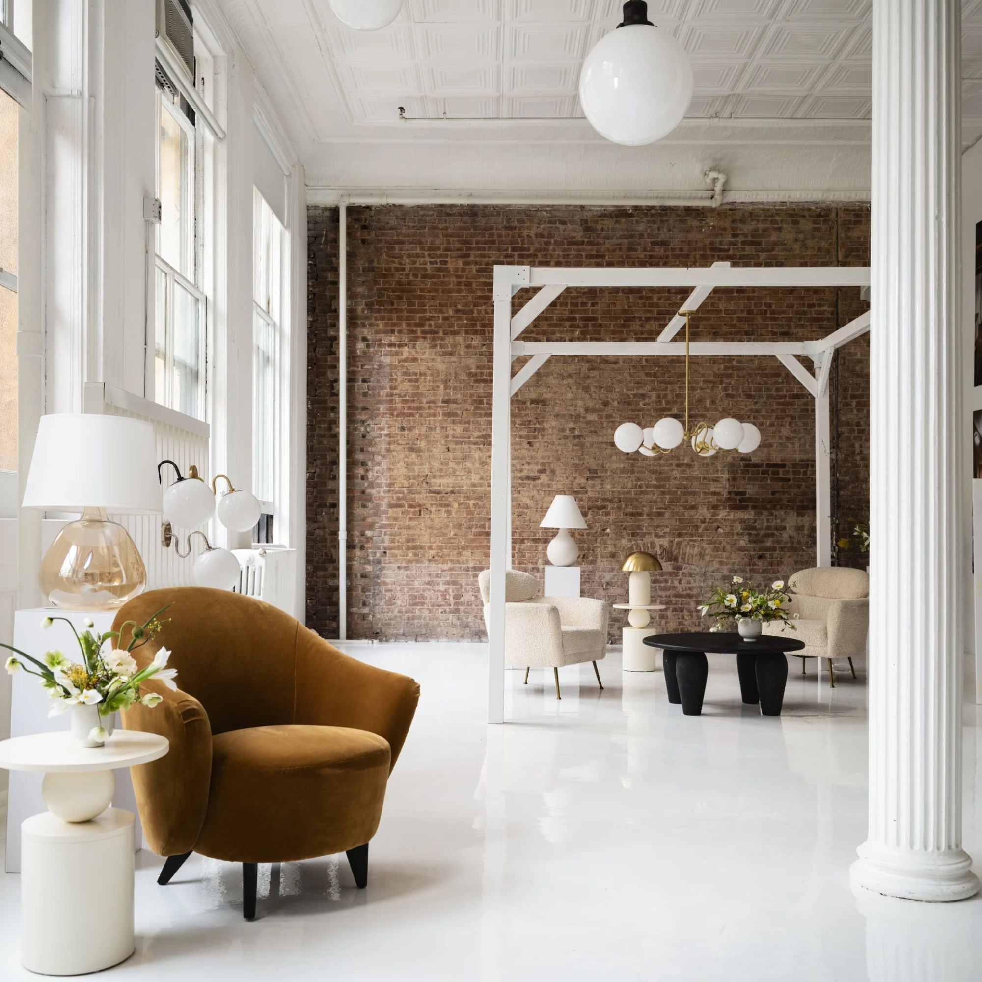 Thea 23" Table Lamp, Aged Brass Finish