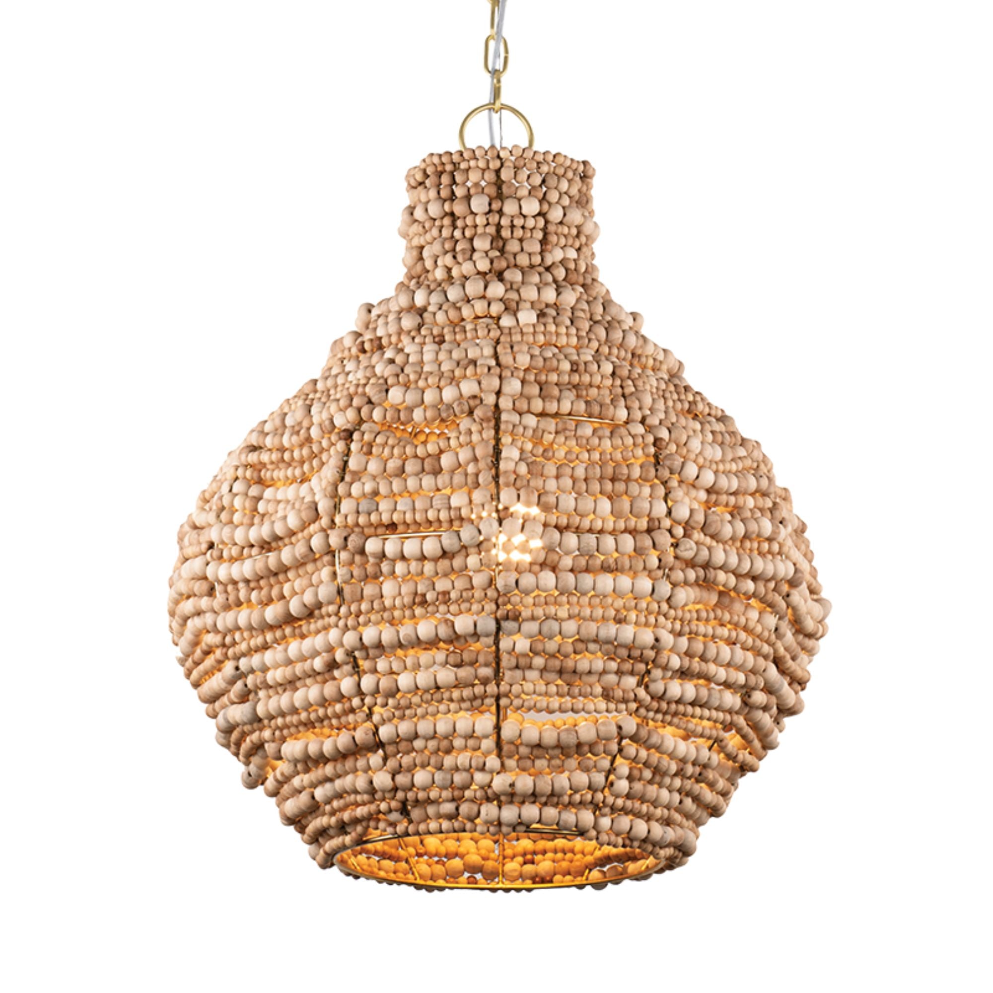 Tiana 24" Pendant, Aged Brass Finish