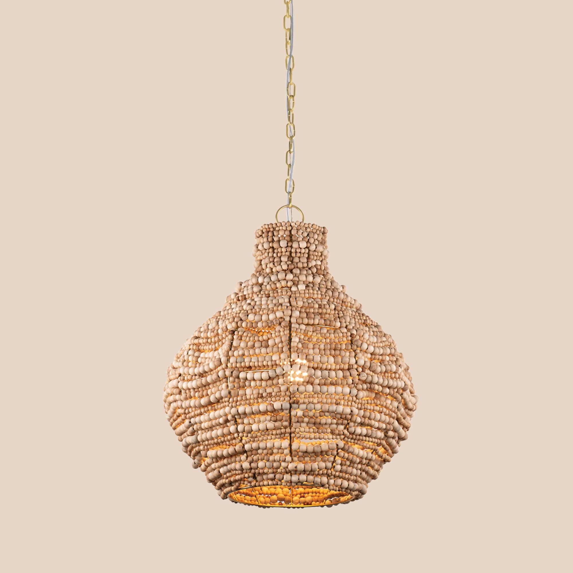 Tiana 24" Pendant, Aged Brass Finish
