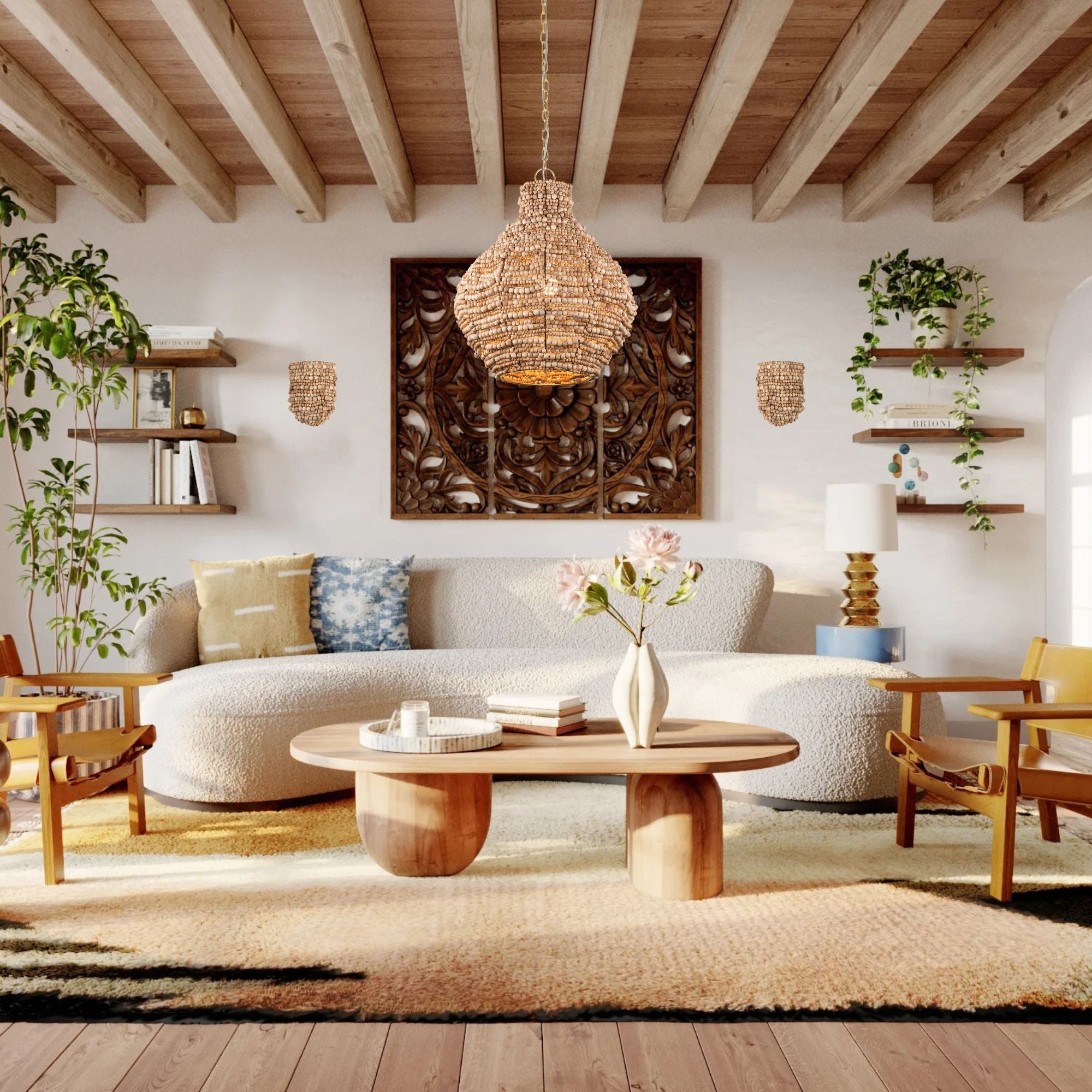 Tiana 24" Pendant, Aged Brass Finish