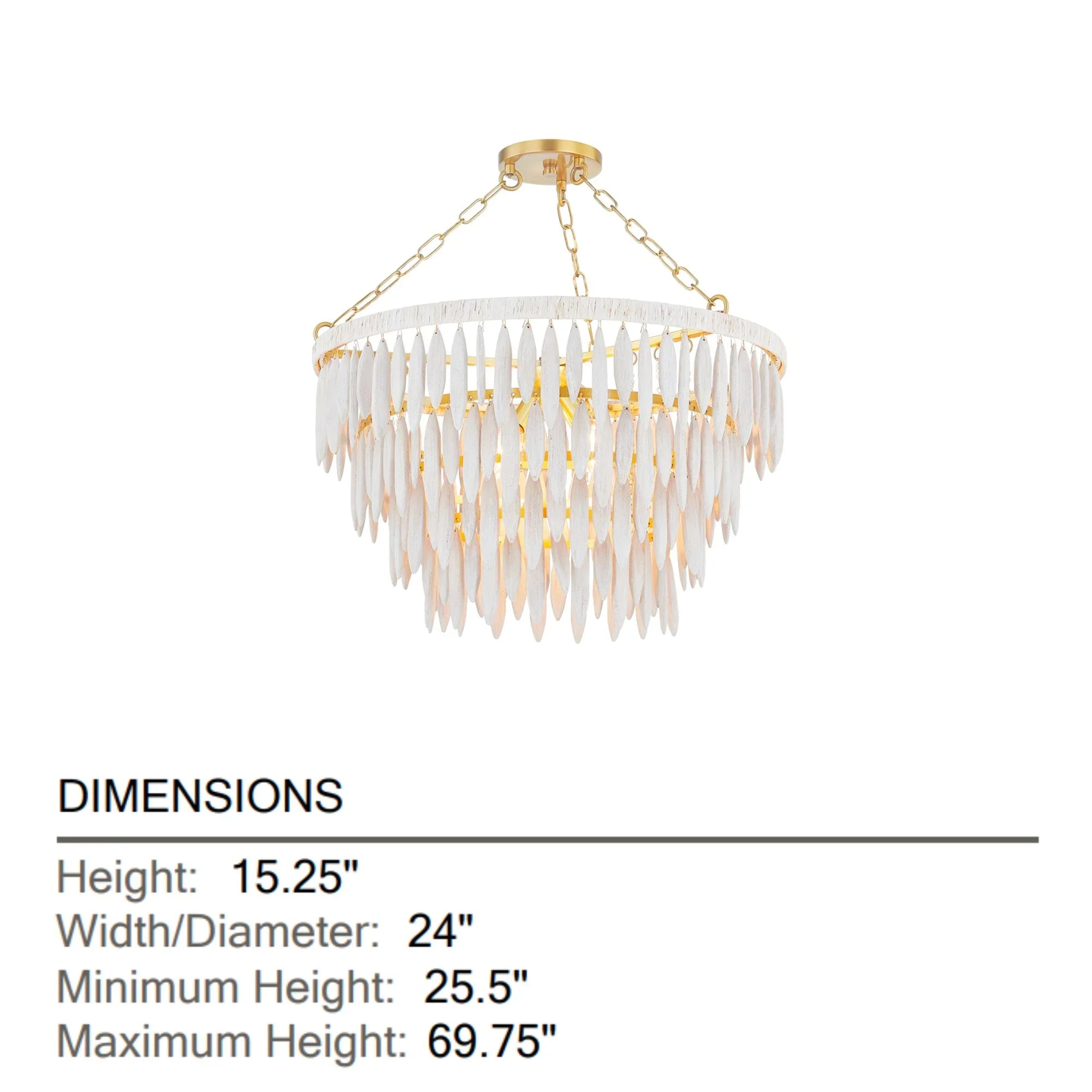 Mitzi - Tiffany 36" 4-Light Chandelier, Aged Brass/Textured Cream Finish | Bees Lighting