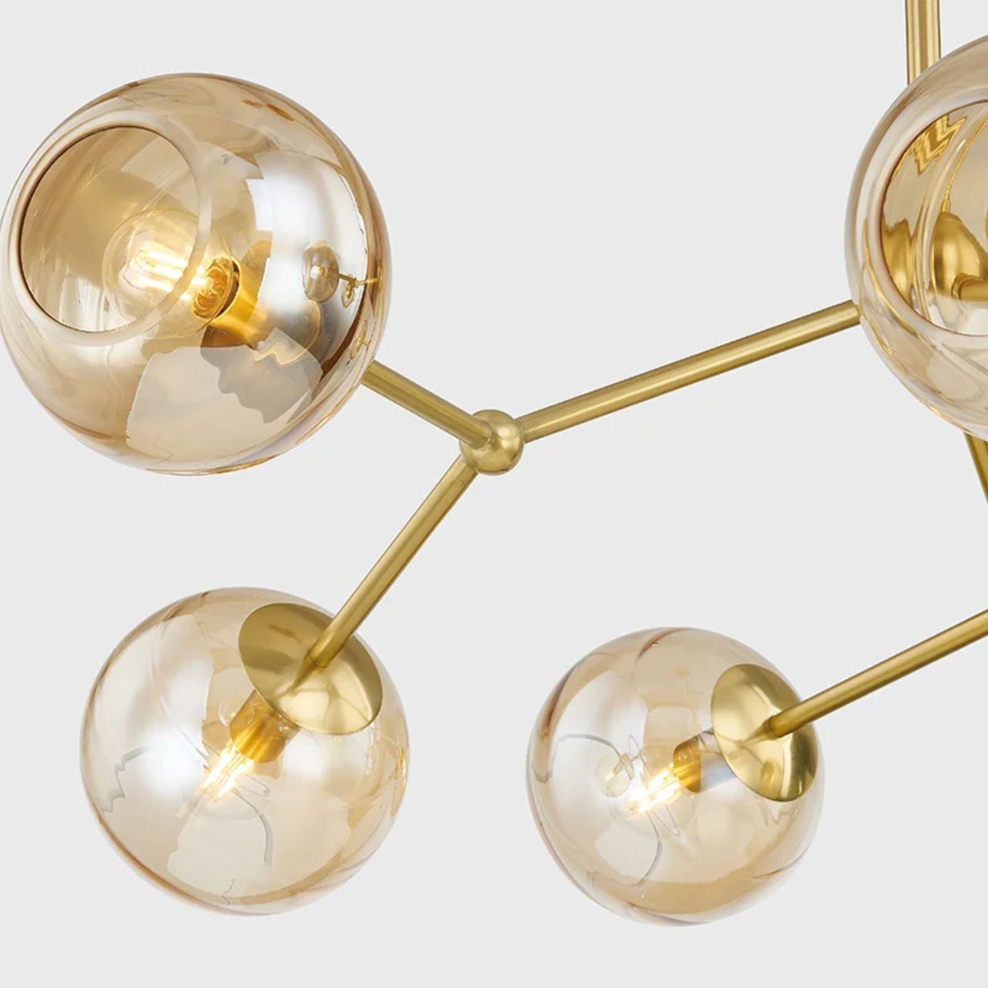 Trixie 35" 6-Light Chandelier, Aged Brass Finish