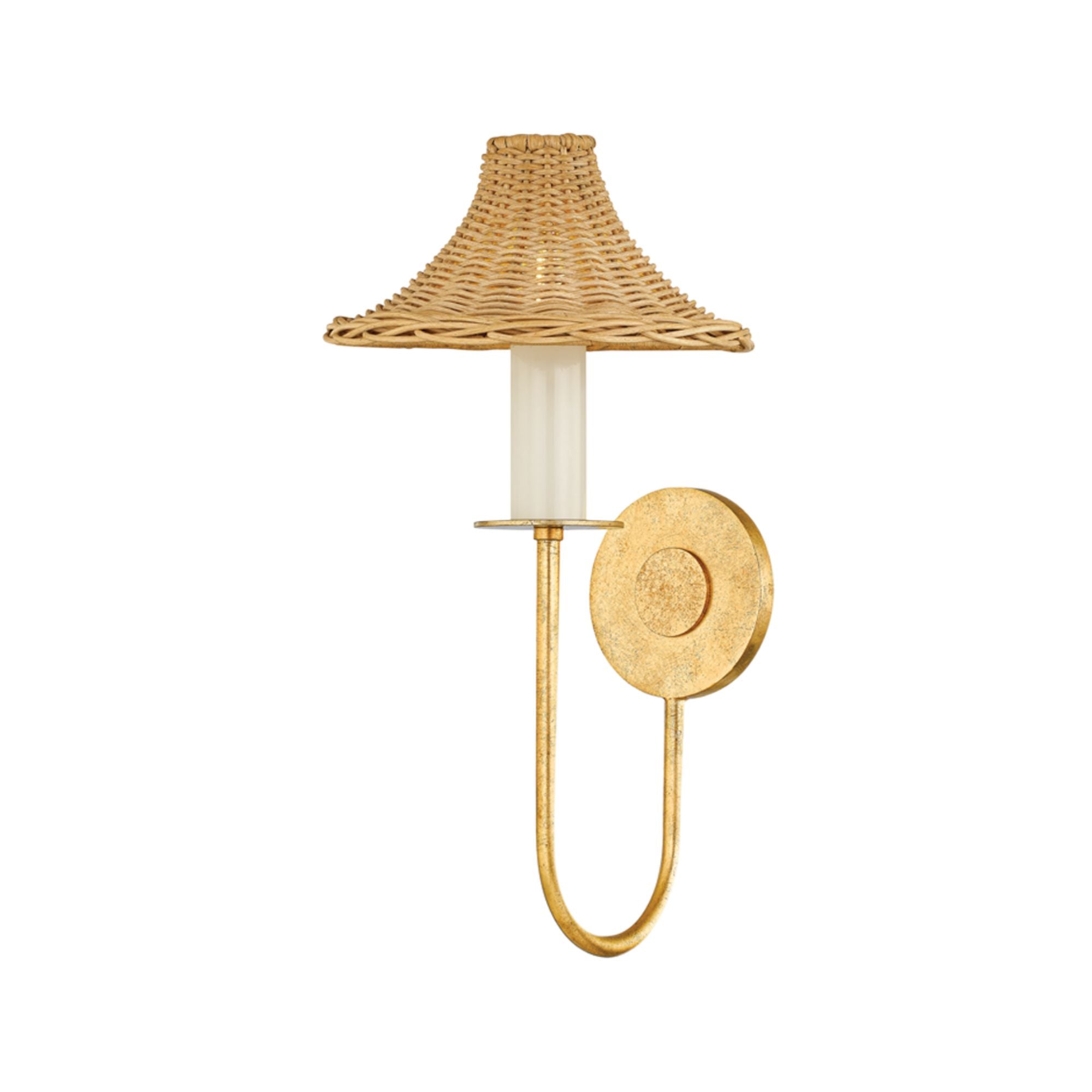 Twila 17" Wall Sconce, Vintage Gold Leaf Finish