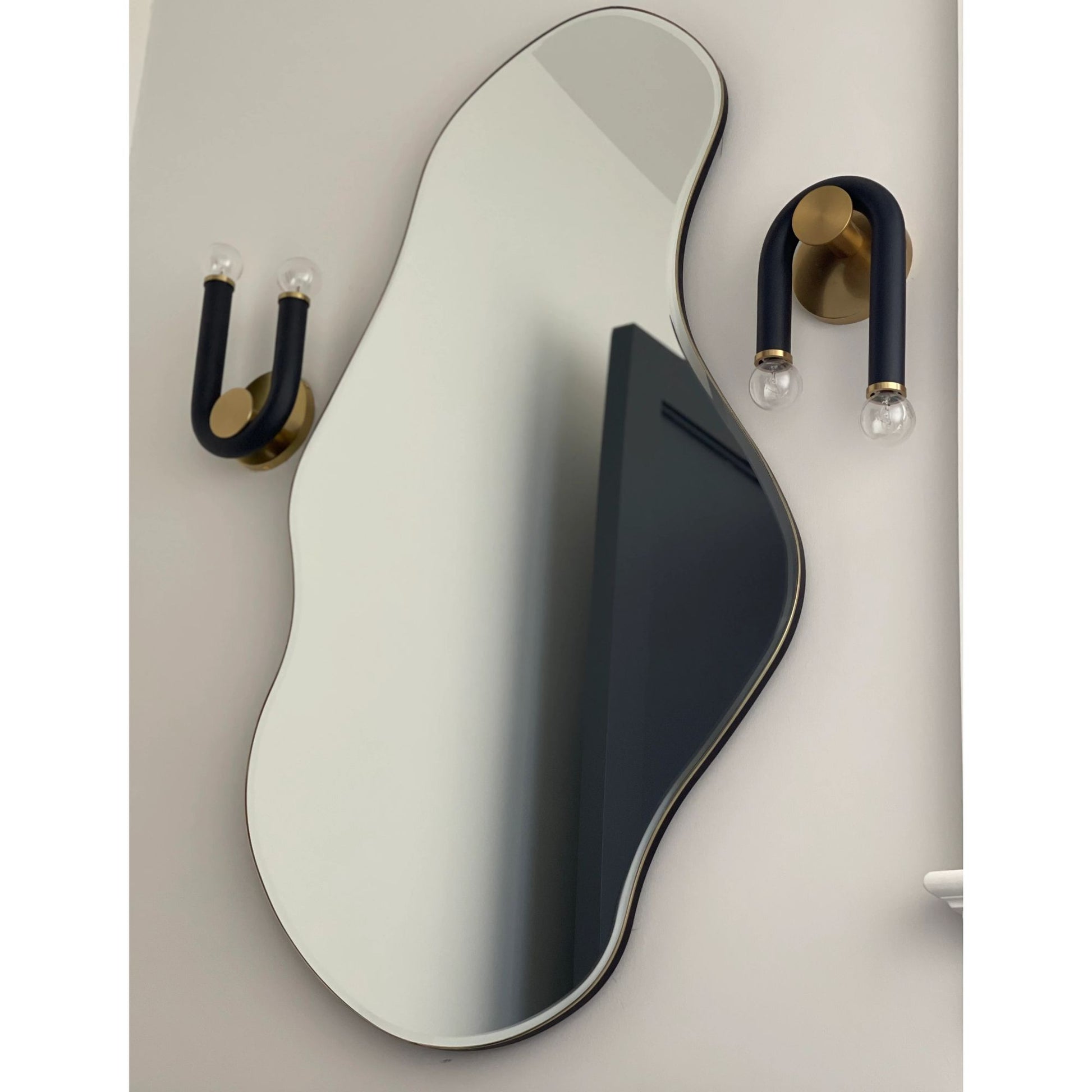 Mitzi - Whit 11" 2-Light Wall Sconce, Aged Brass/Black Finish | Bees Lighting